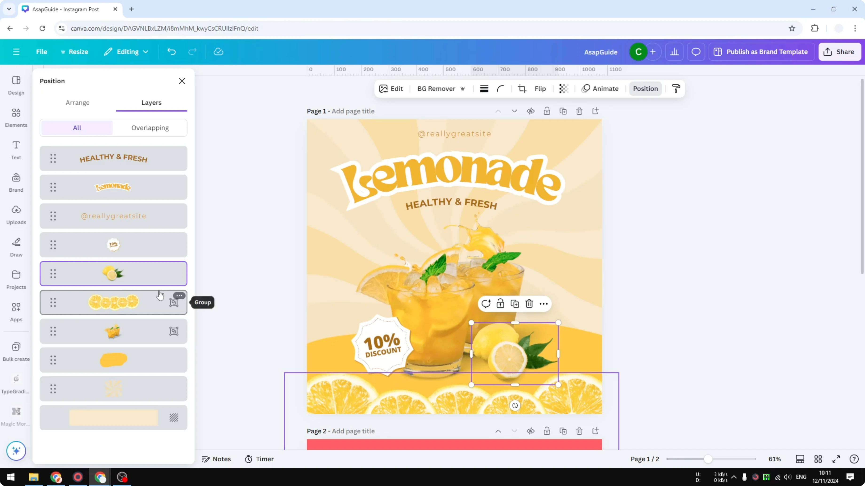 Screenshot from How to See Layers in Canva at 96s
