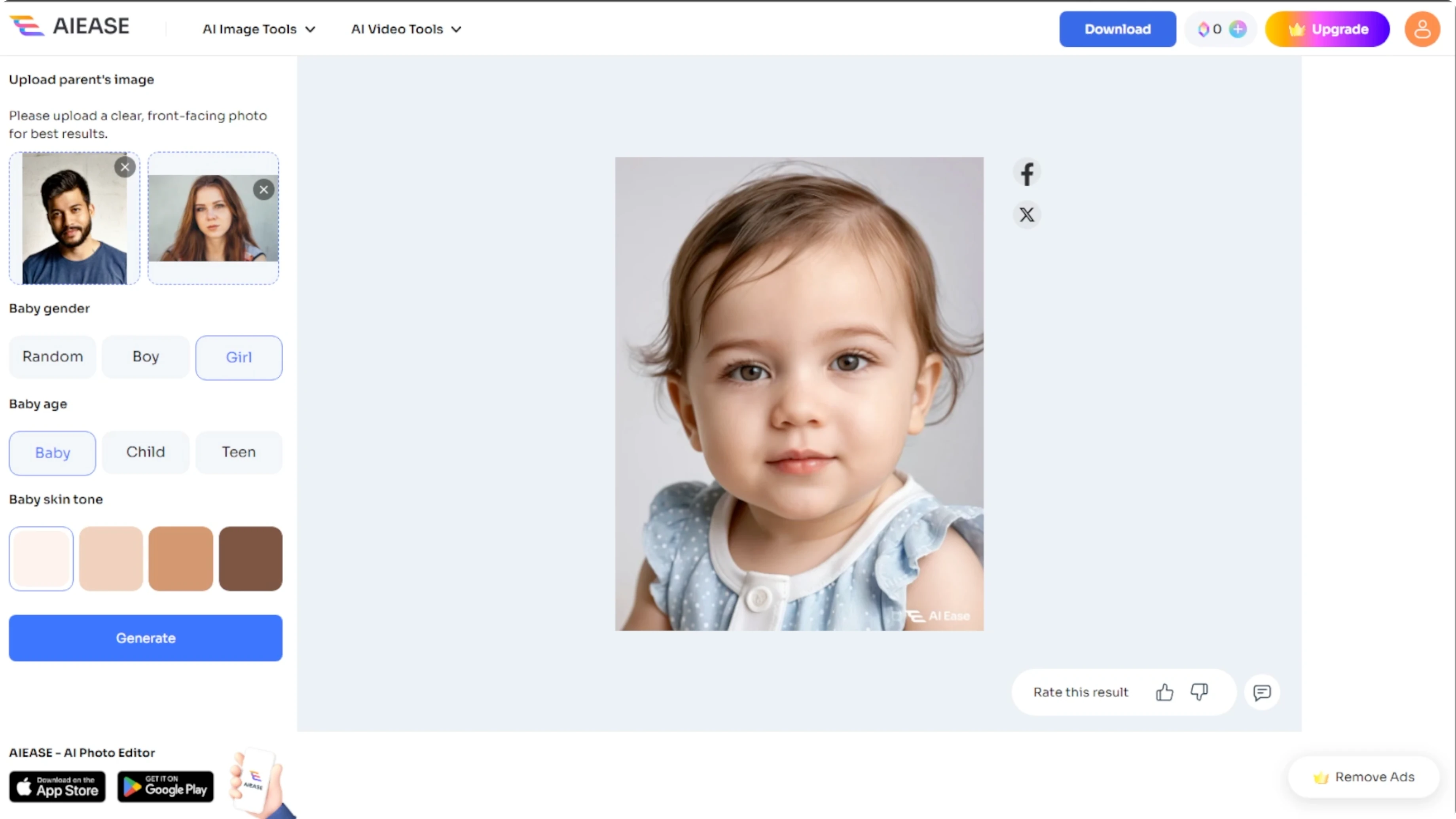 Screenshot from How to Visualize Your Future Child's Face by Blending Parent Photos with AI? at 136s