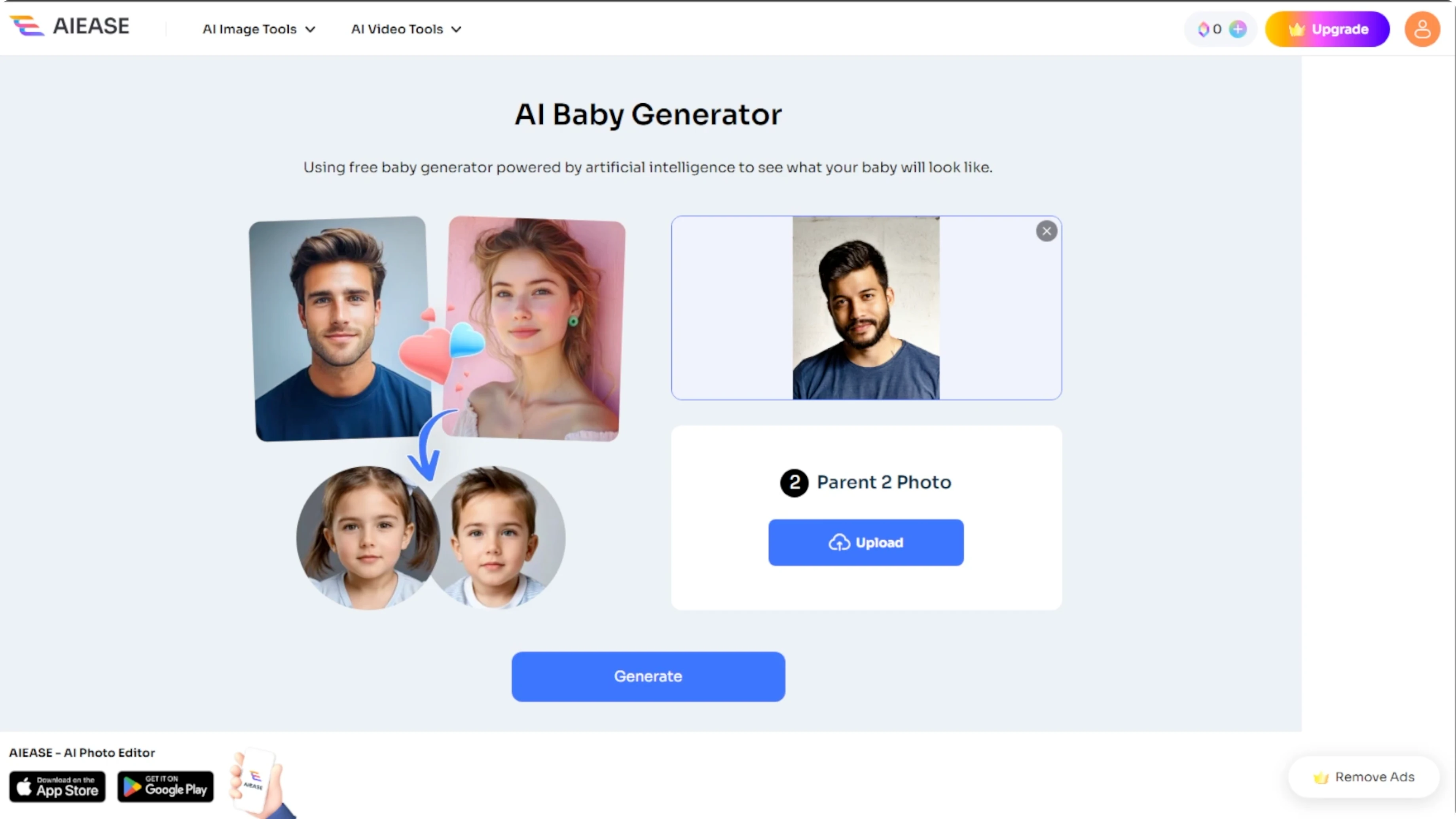 Screenshot from How to Visualize Your Future Child's Face by Blending Parent Photos with AI? at 47s
