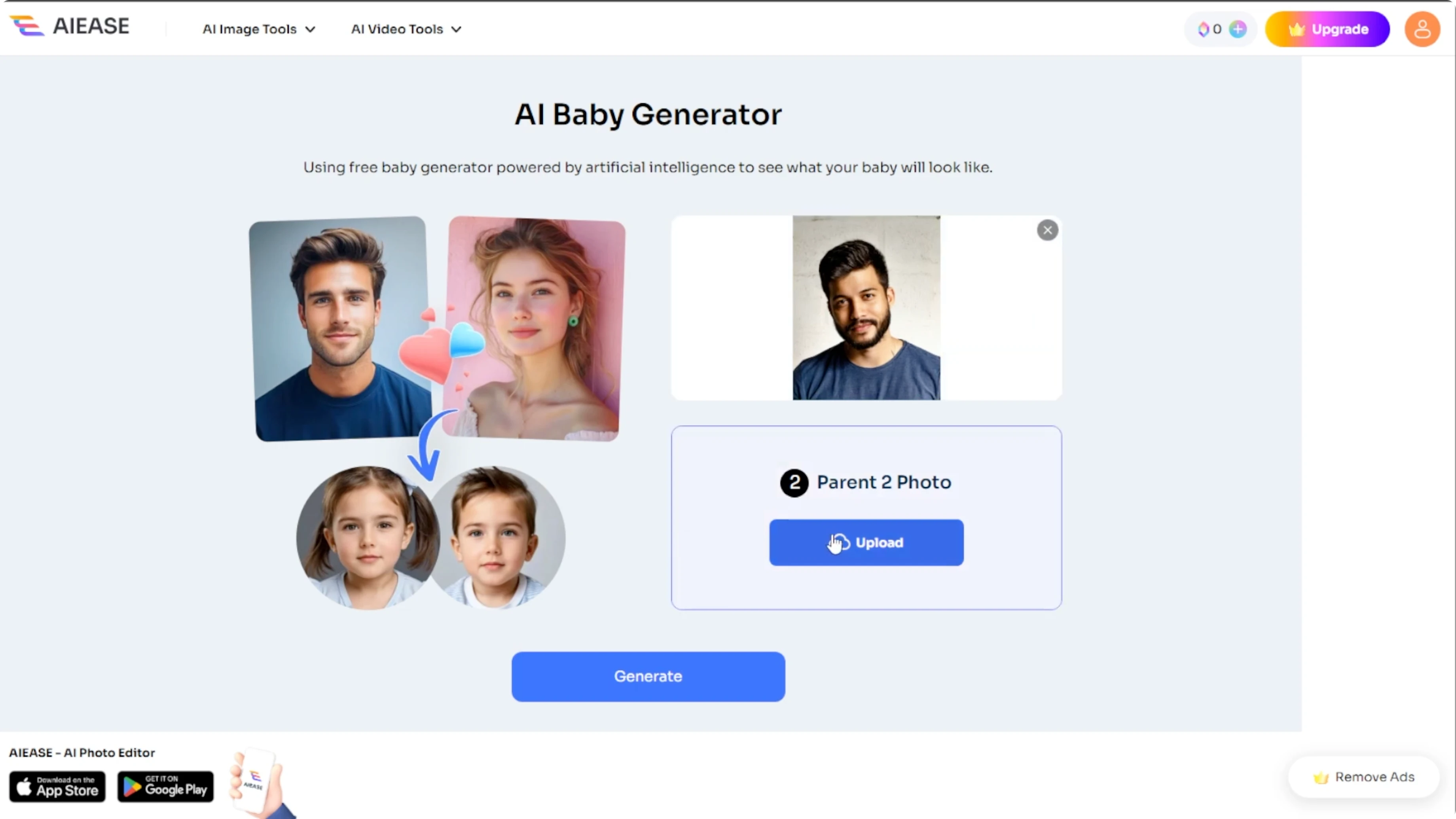 Screenshot from How to Visualize Your Future Child's Face by Blending Parent Photos with AI? at 57s