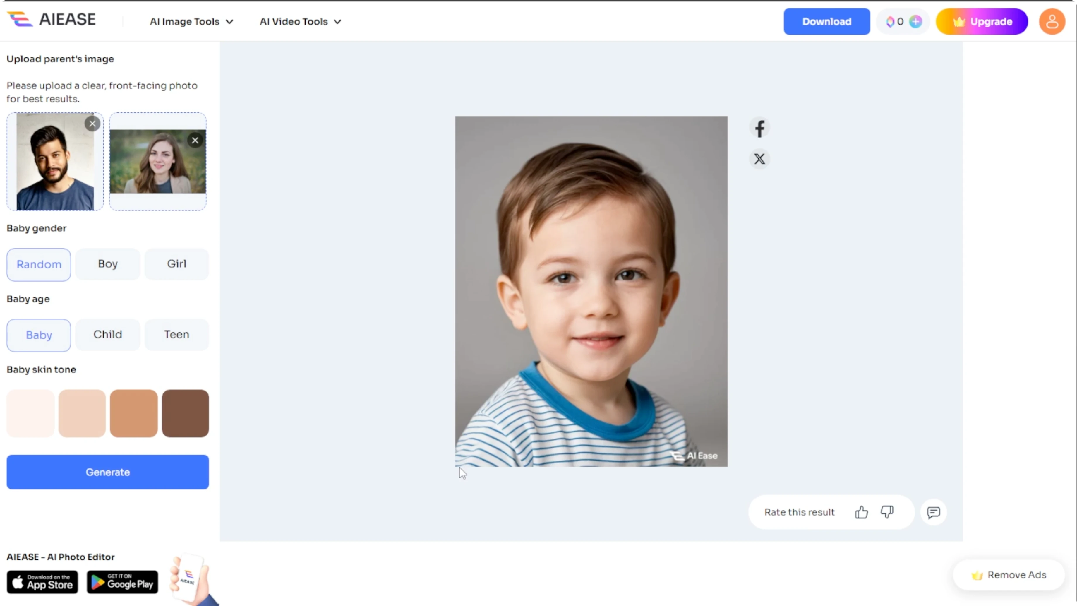 Screenshot from How to Visualize Your Future Child's Face by Blending Parent Photos with AI? at 84s