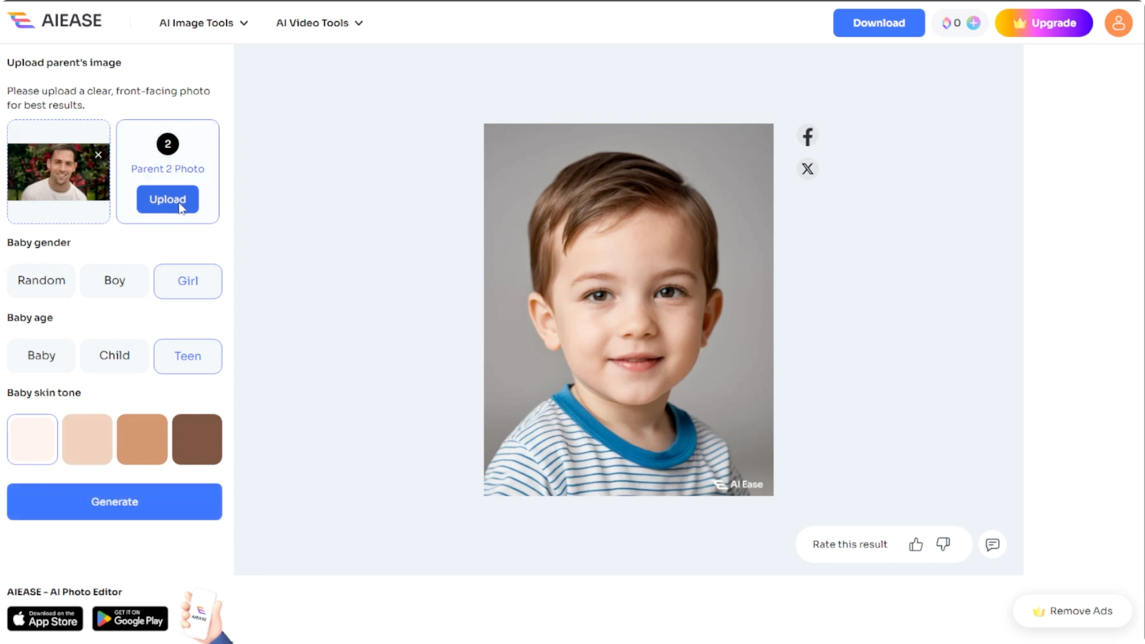 Screenshot from How to Visualize Your Future Child's Face by Blending Parent Photos with AI? at 97s