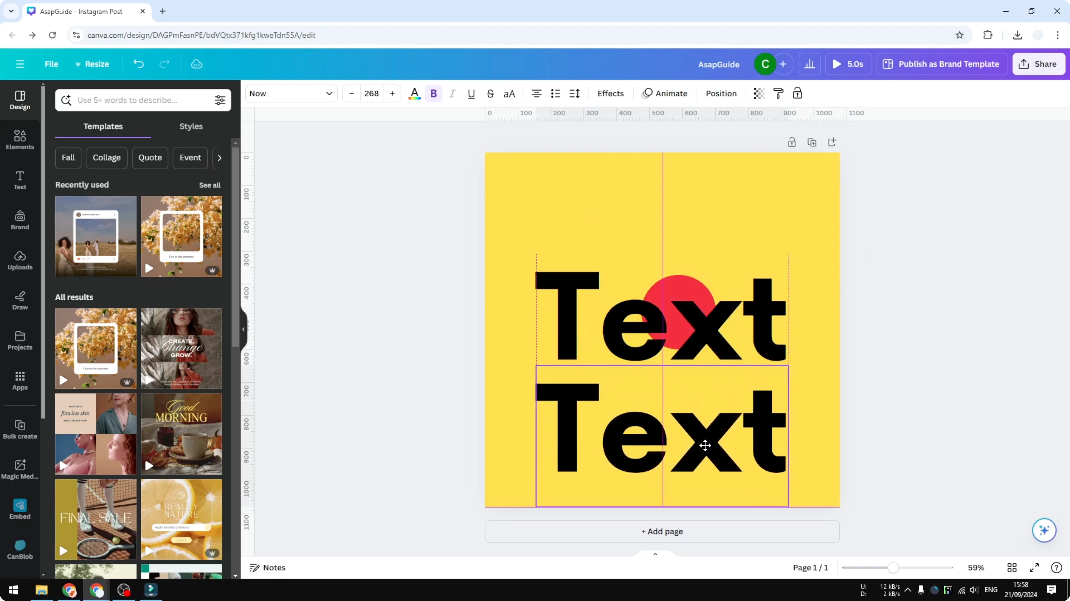 Screenshot from How to Select an Object Behind Another Object in Canva at 102s