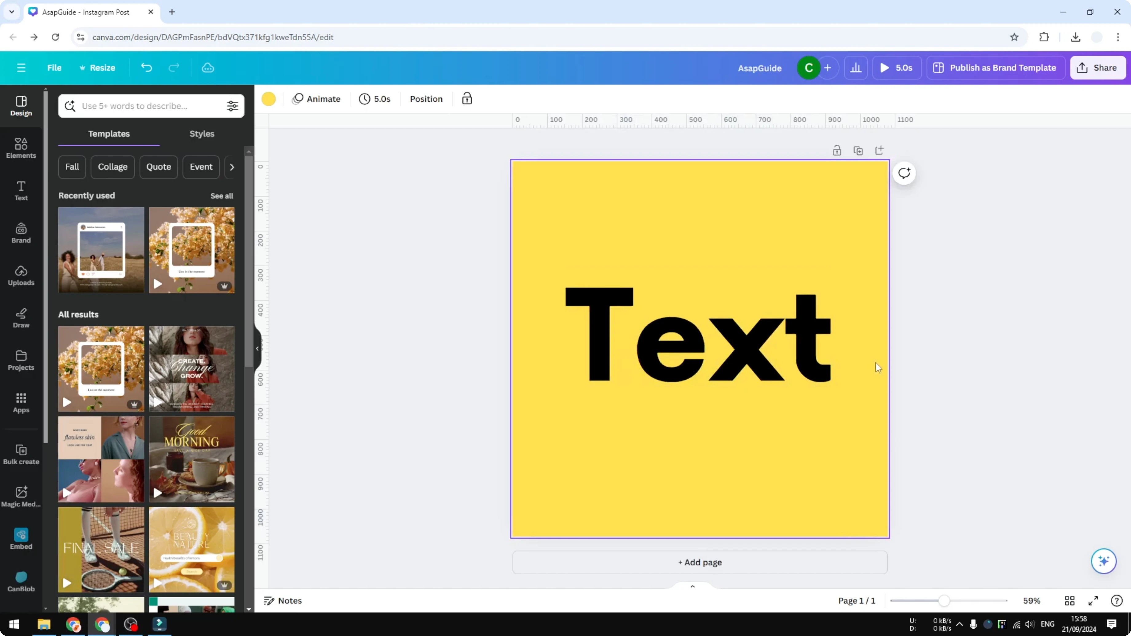 Screenshot from How to Select an Object Behind Another Object in Canva at 135s