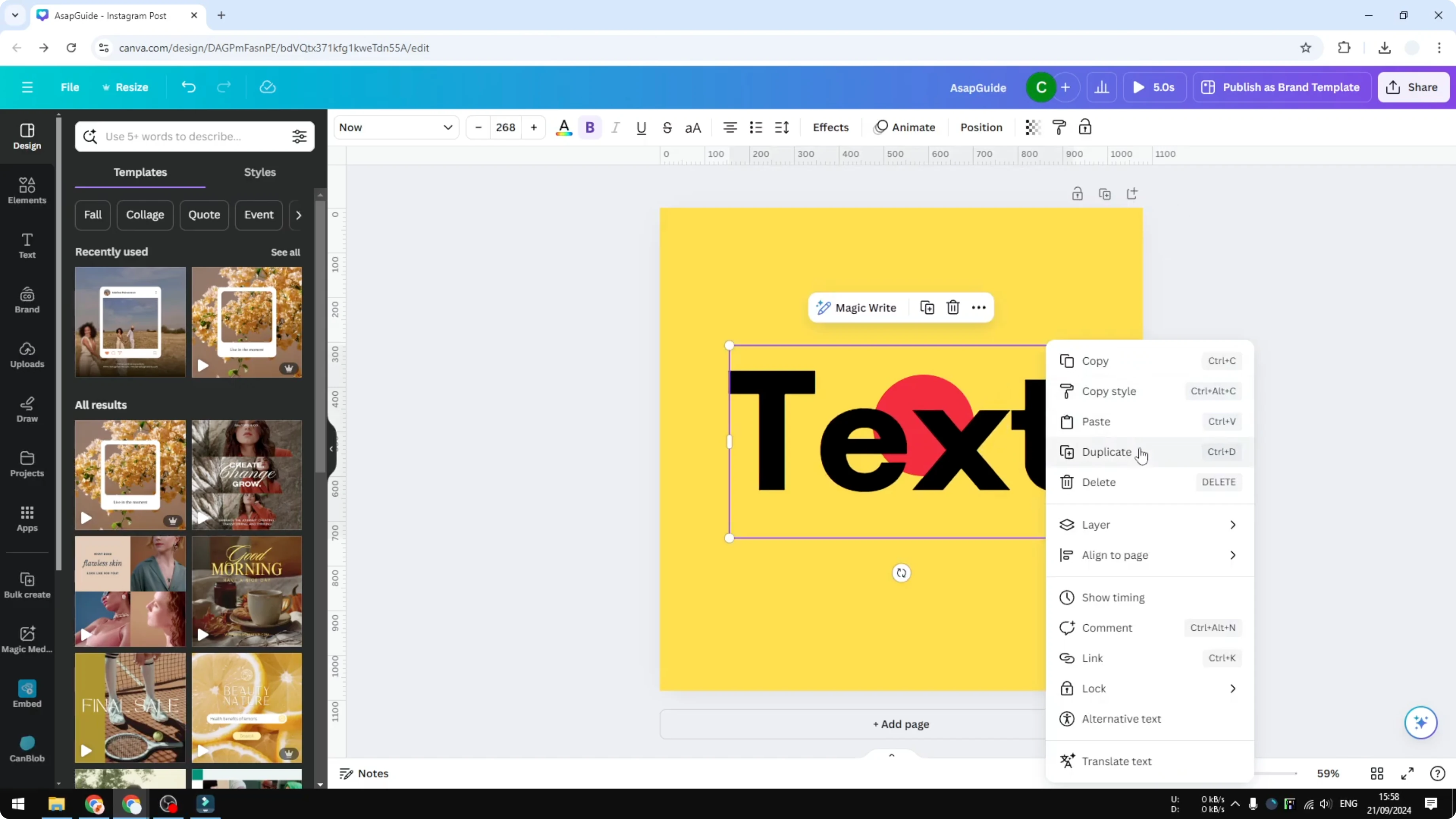 Screenshot from How to Select an Object Behind Another Object in Canva at 95s