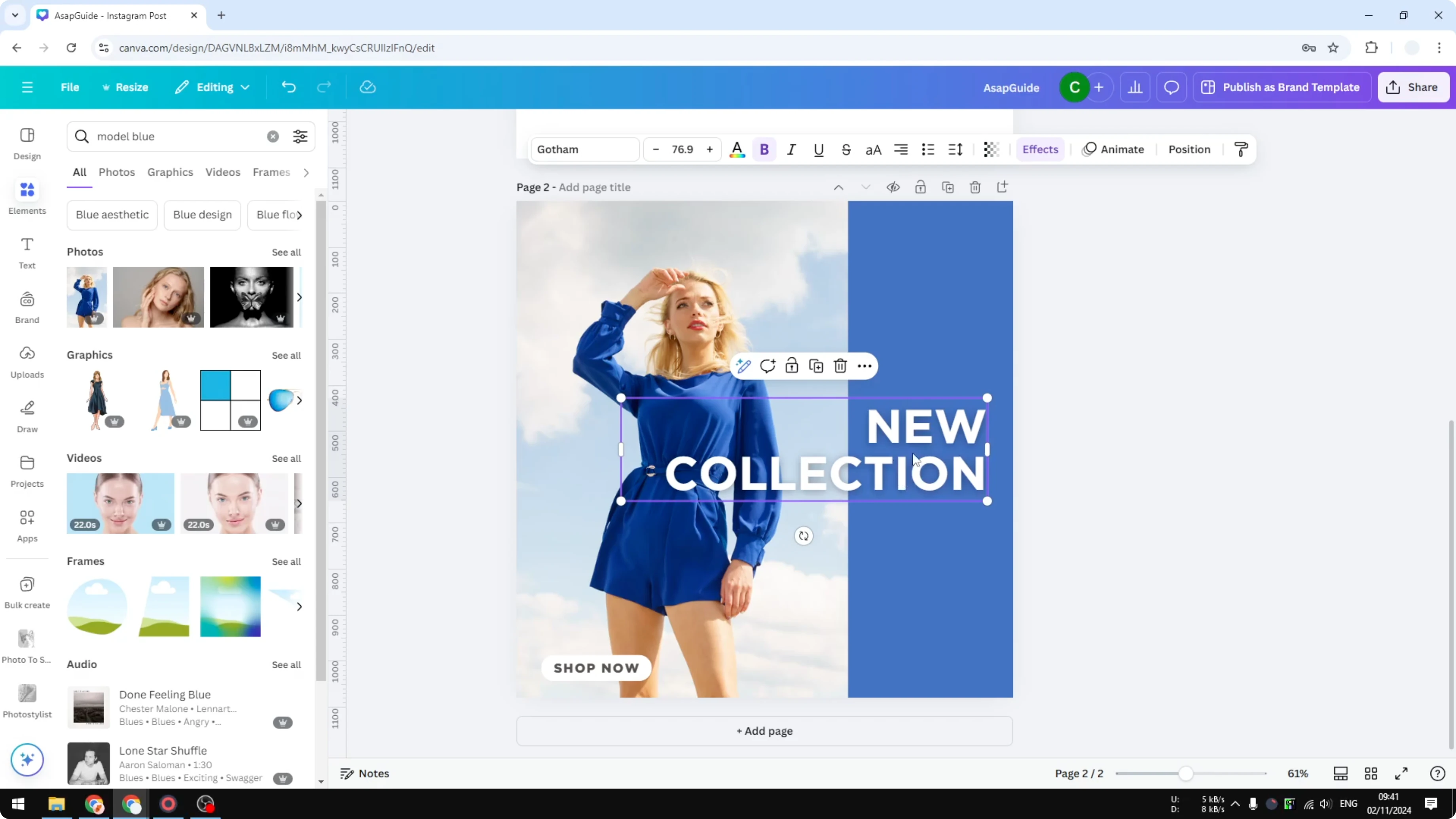 Screenshot from How to Send Text Behind Image in Canva at 23s