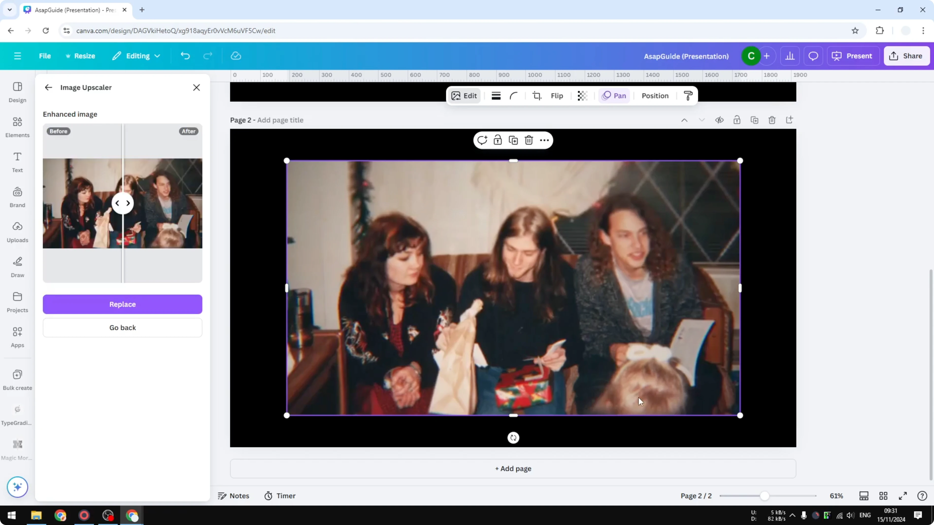 Screenshot from How to Sharpen Image in Canva at 164s