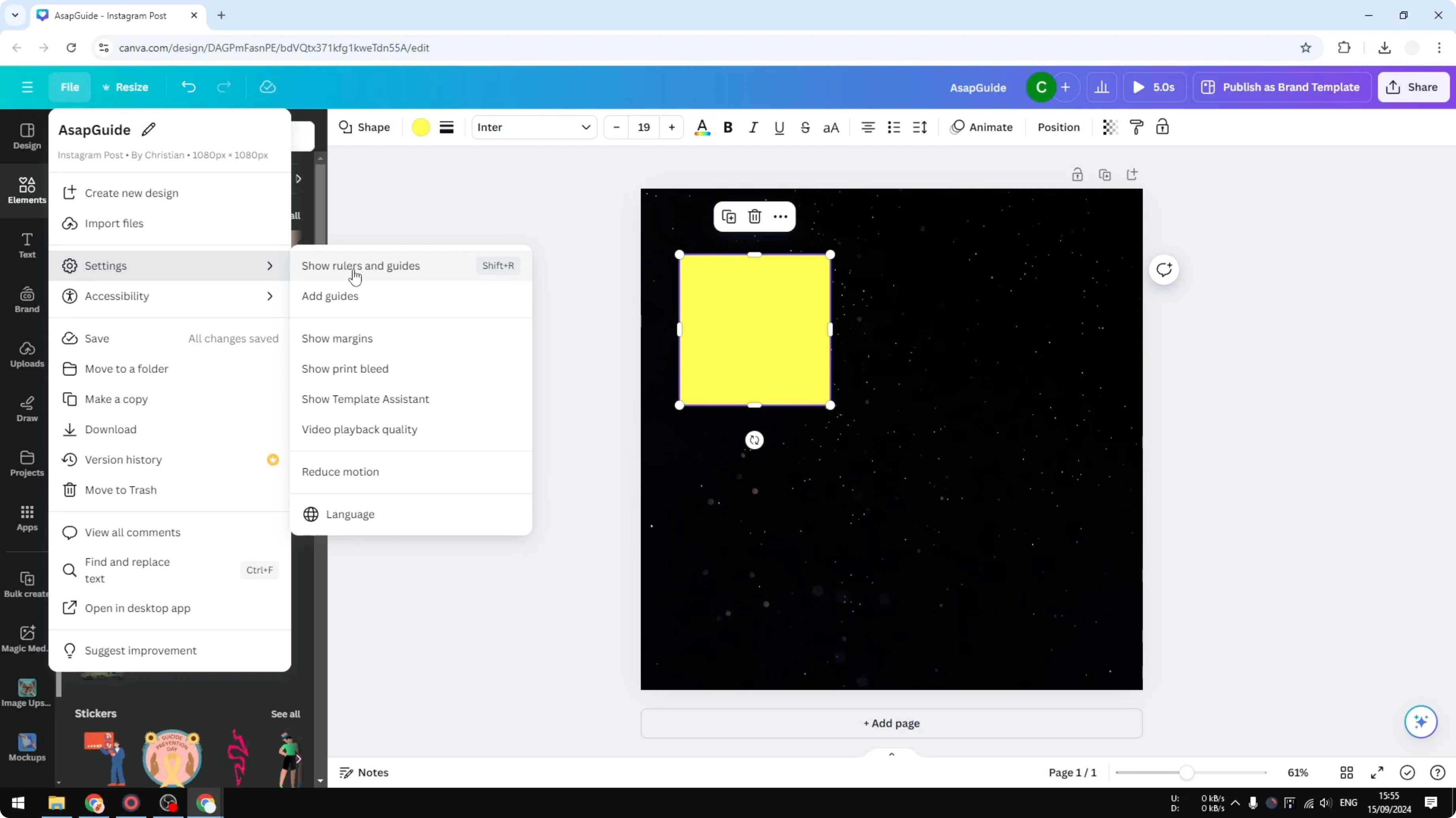 Screenshot from How To Show Rulers In Canva at 36s