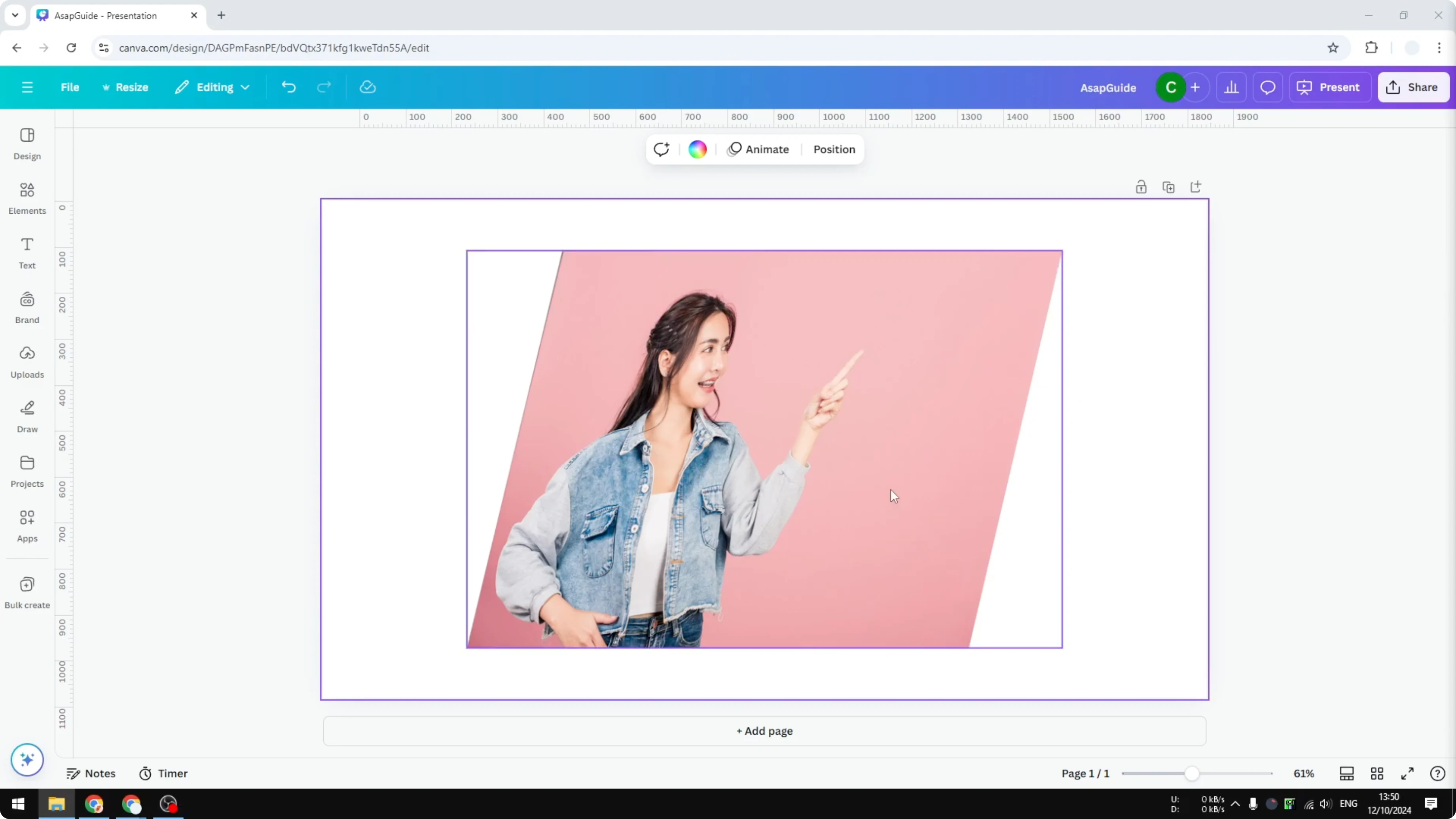 Screenshot from How to Skew Image in Canva at 28s