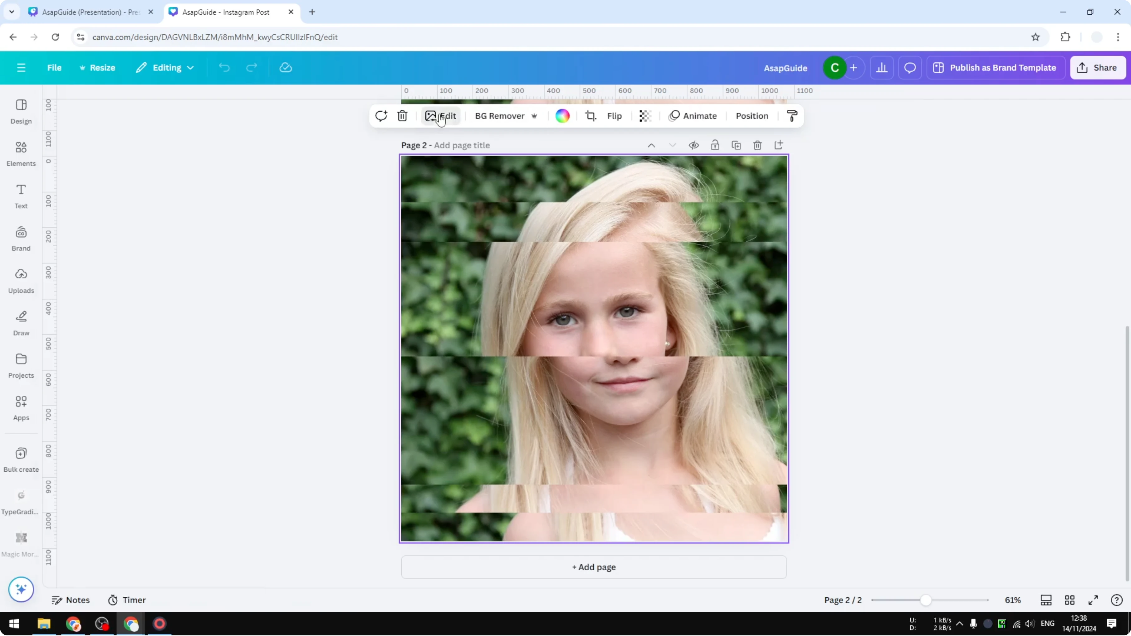 Screenshot from How to Slice an Image in Canva at 139s