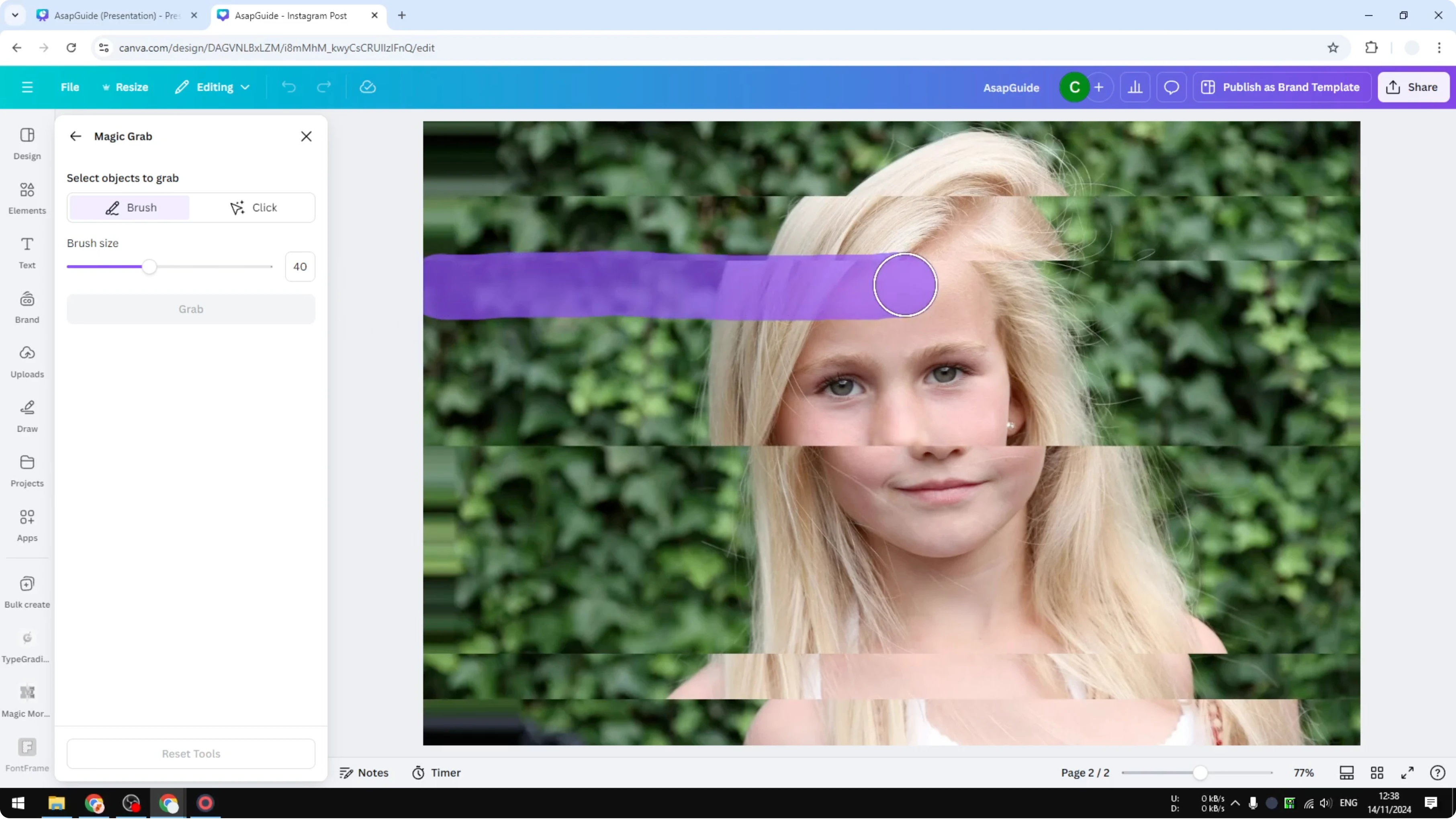Screenshot from How to Slice an Image in Canva at 169s