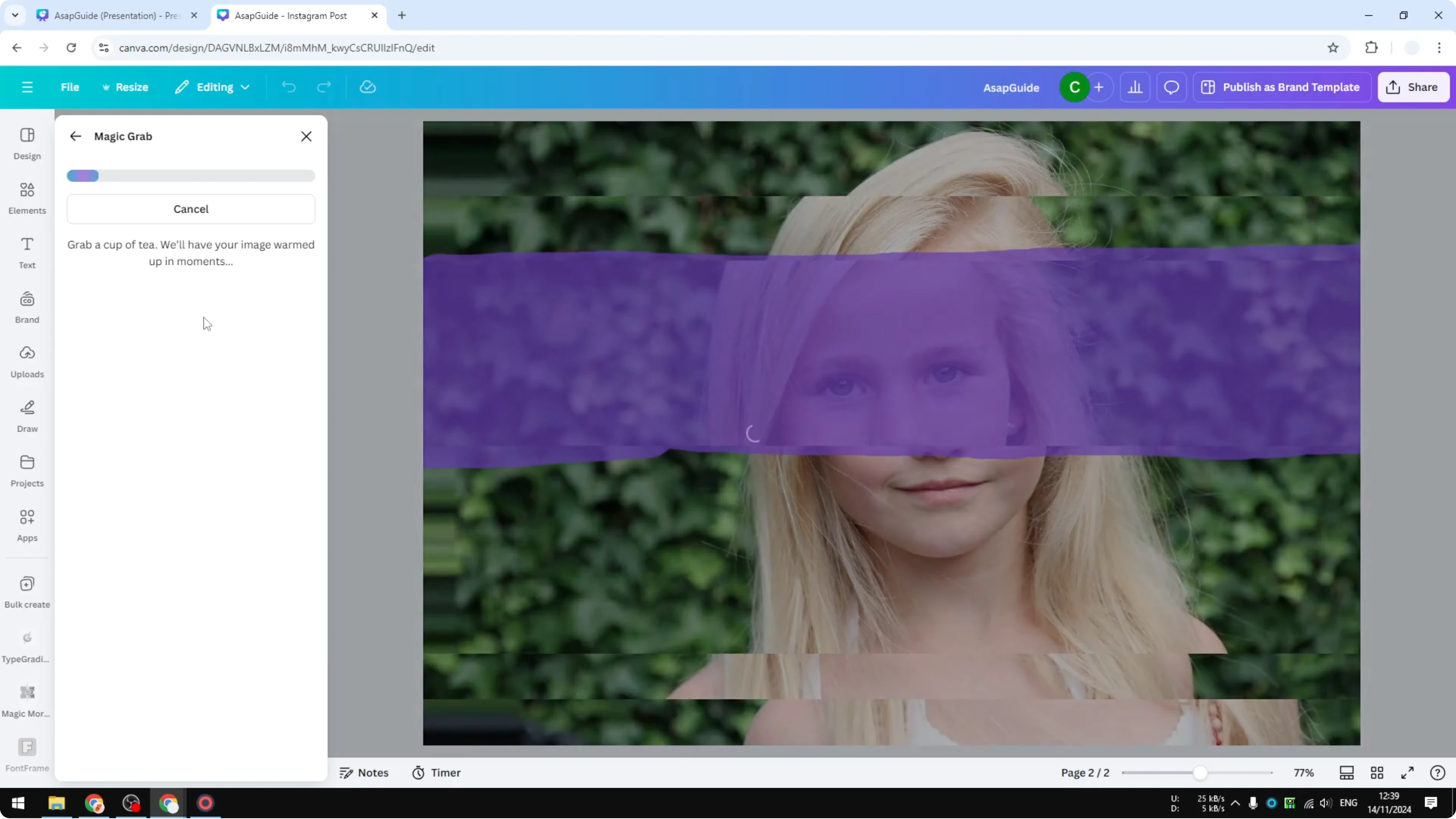 Screenshot from How to Slice an Image in Canva at 185s
