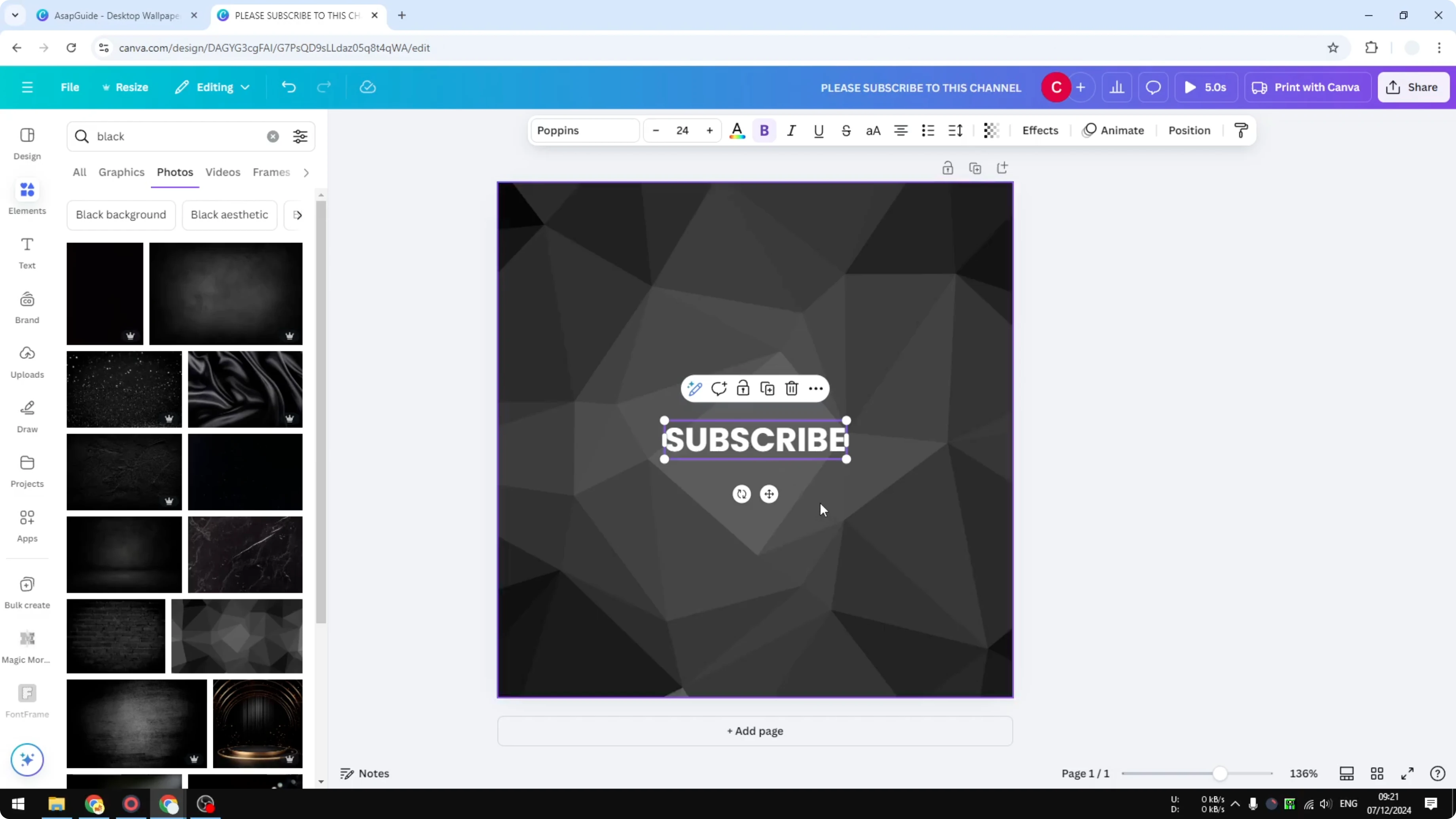 Screenshot from How to Create a Spaced Out Text Effect in Canva at 39s
