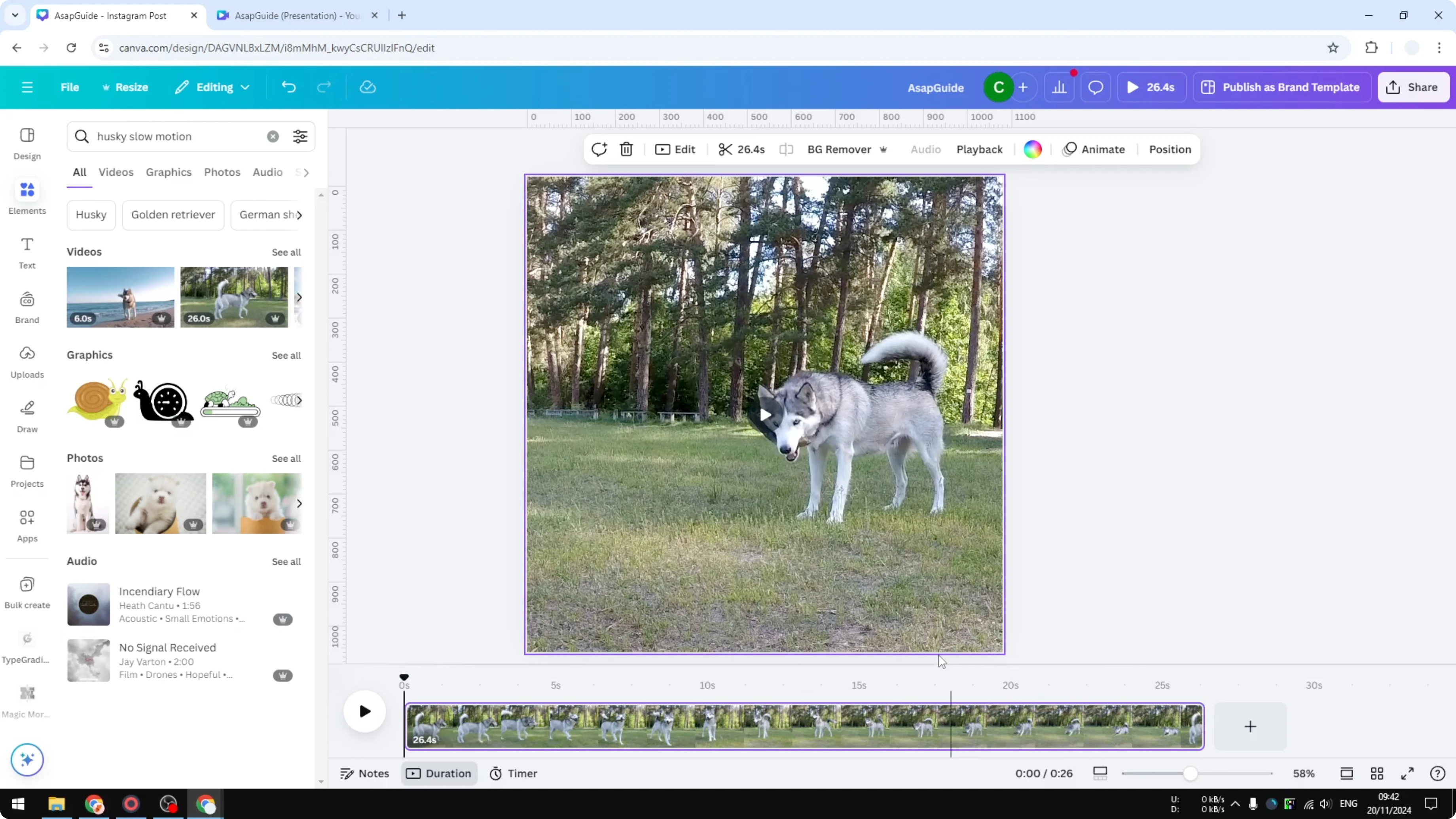 Screenshot from How to Speed Up Video in Canva at 42s
