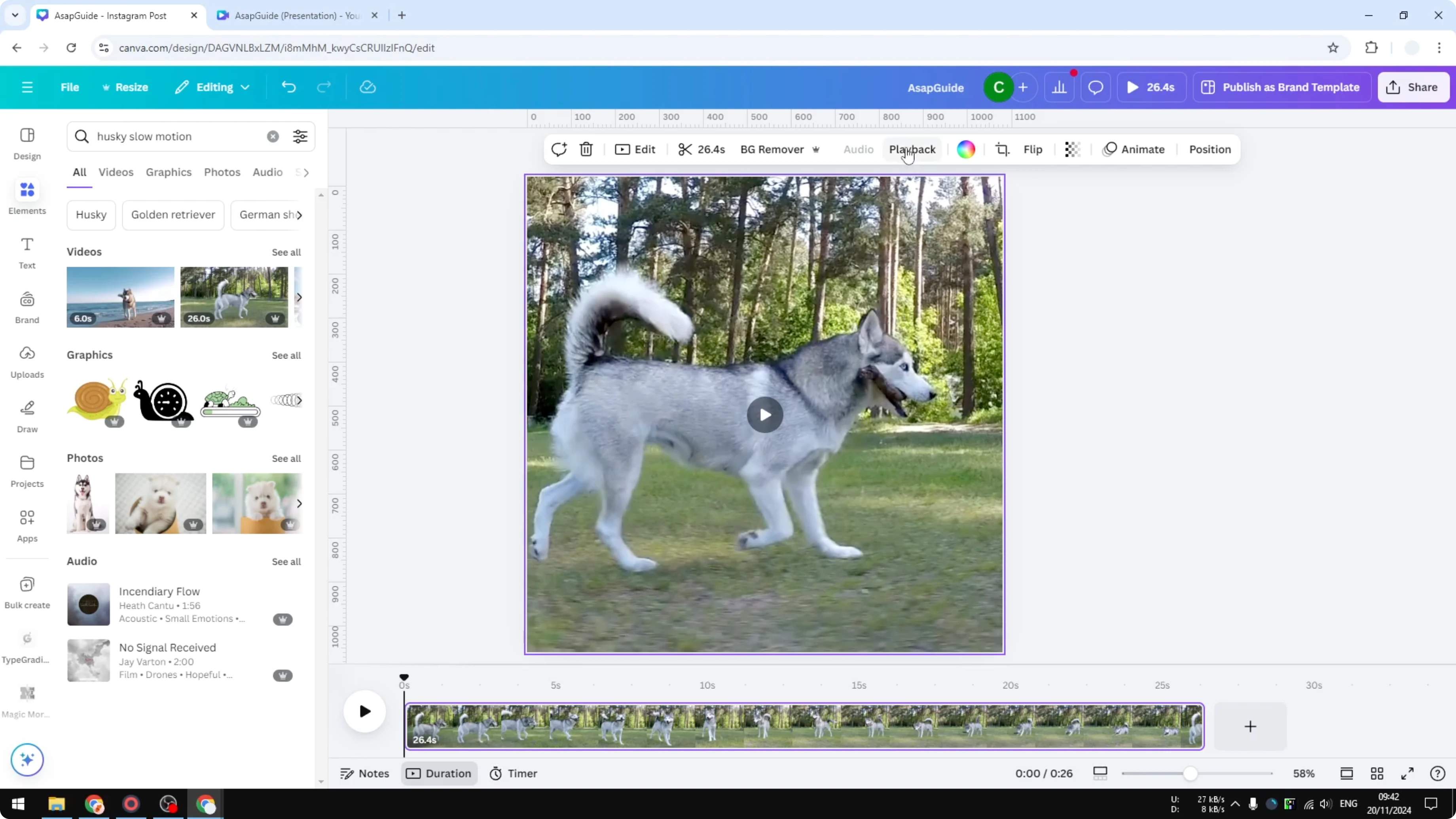 Screenshot from How to Speed Up Video in Canva at 50s