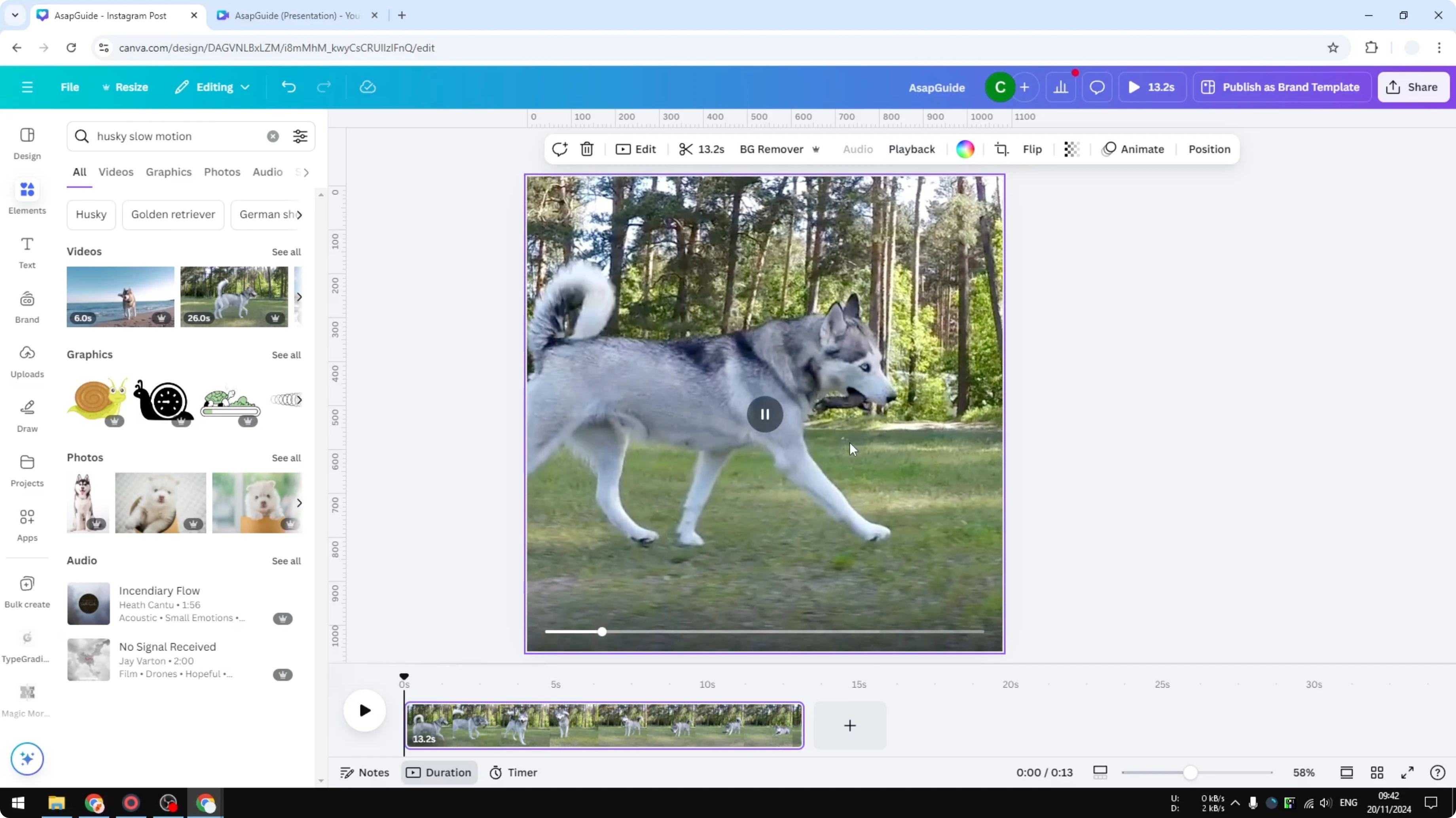 Screenshot from How to Speed Up Video in Canva at 66s