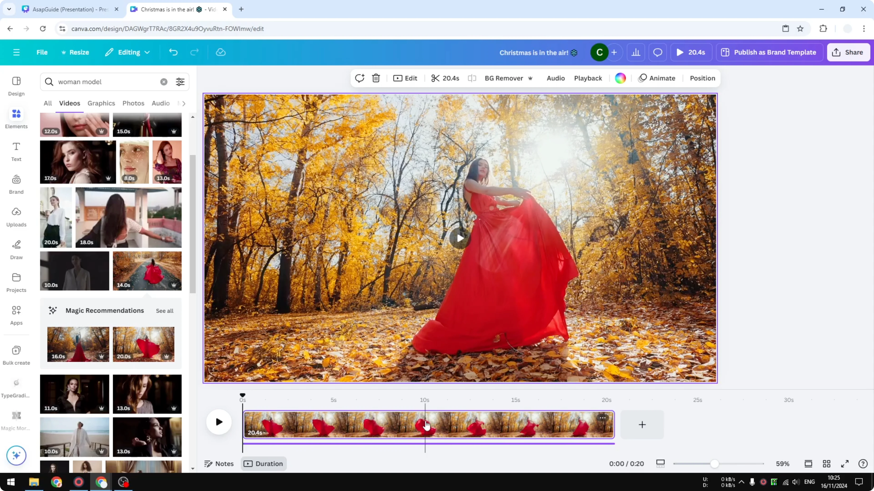 Screenshot from How to Split Video in Canva at 58s