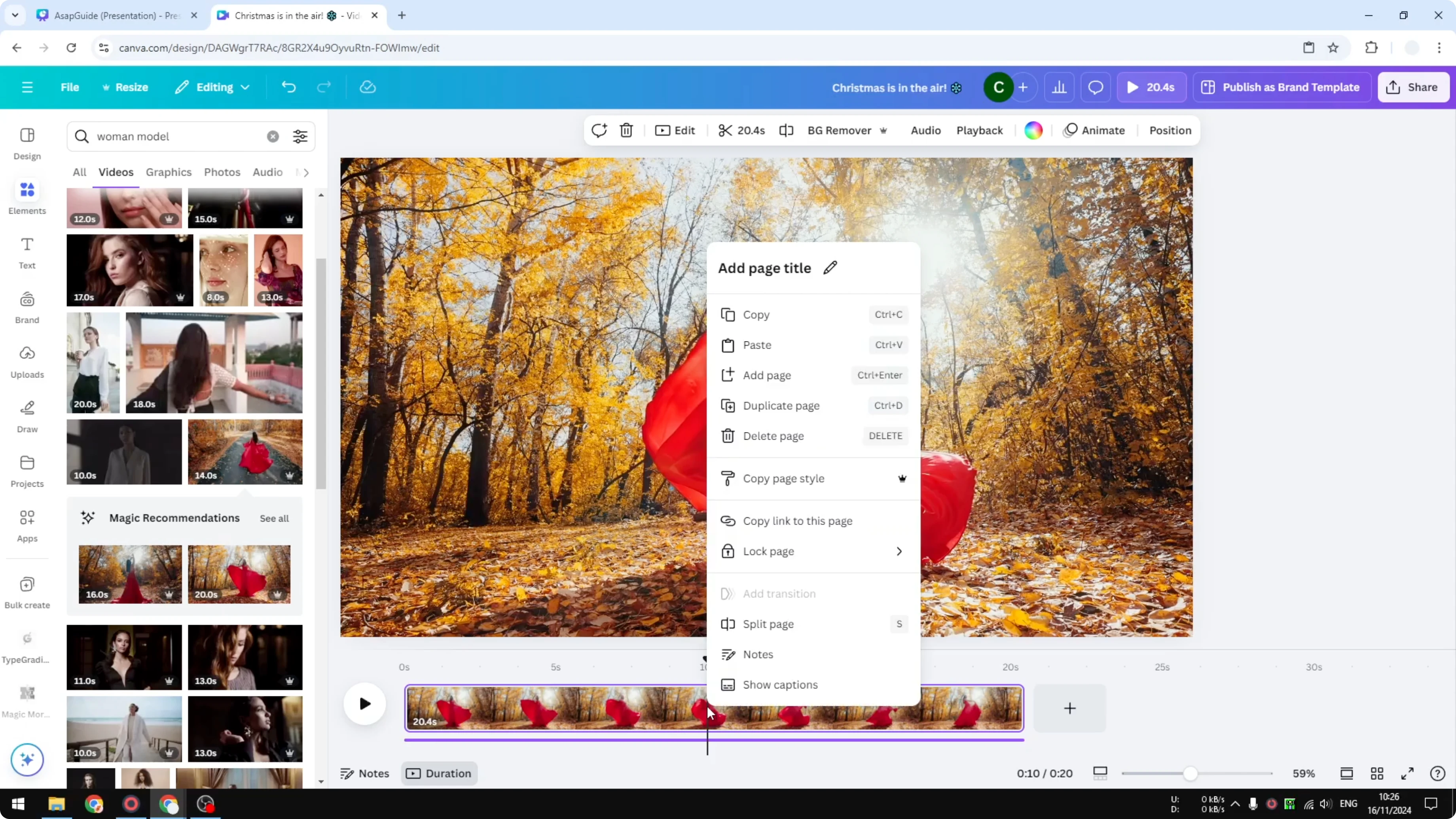 Screenshot from How to Split Video in Canva at 63s