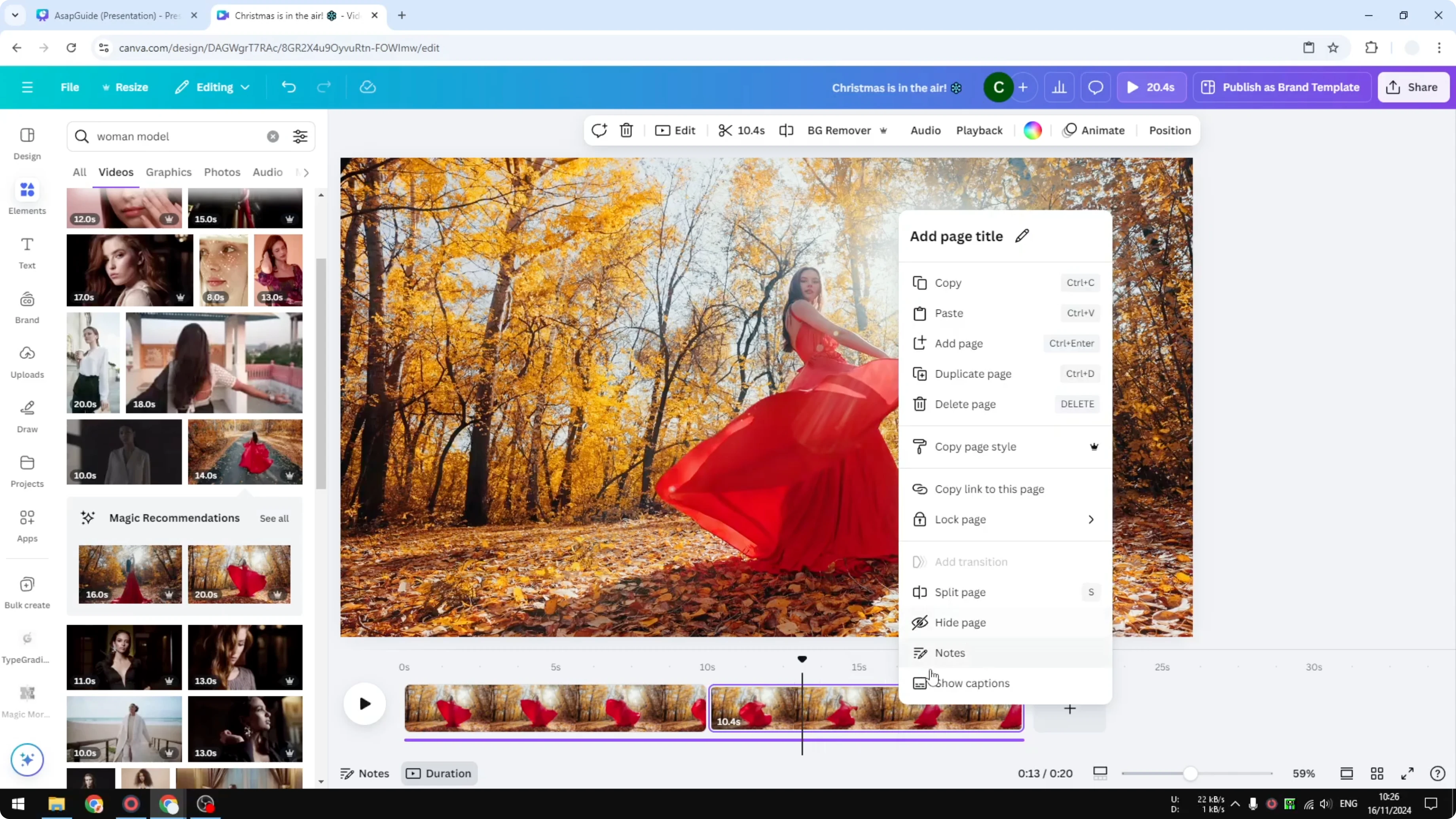 Screenshot from How to Split Video in Canva at 73s