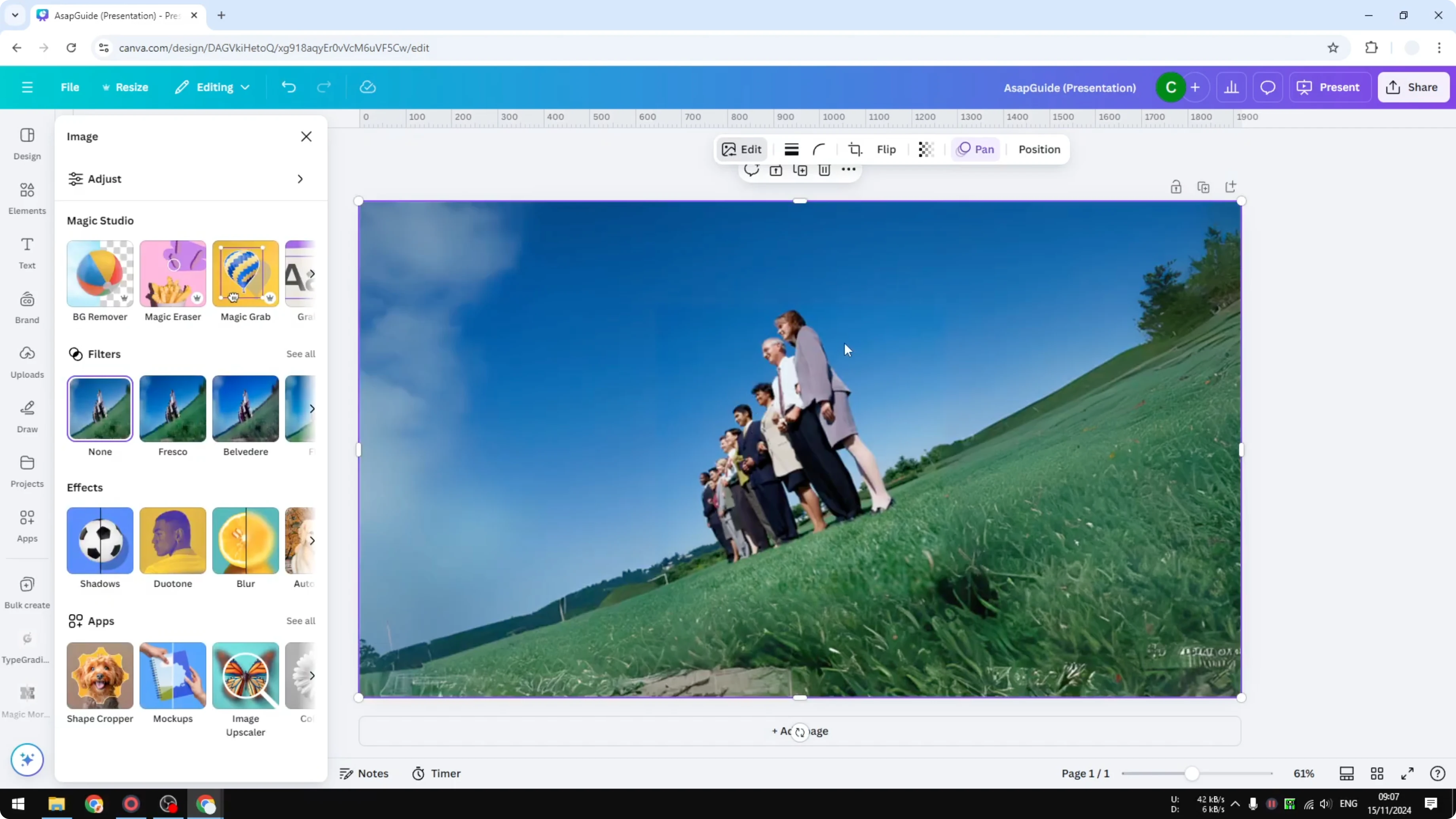 Screenshot from How to Straighten Photo in Canva at 244s