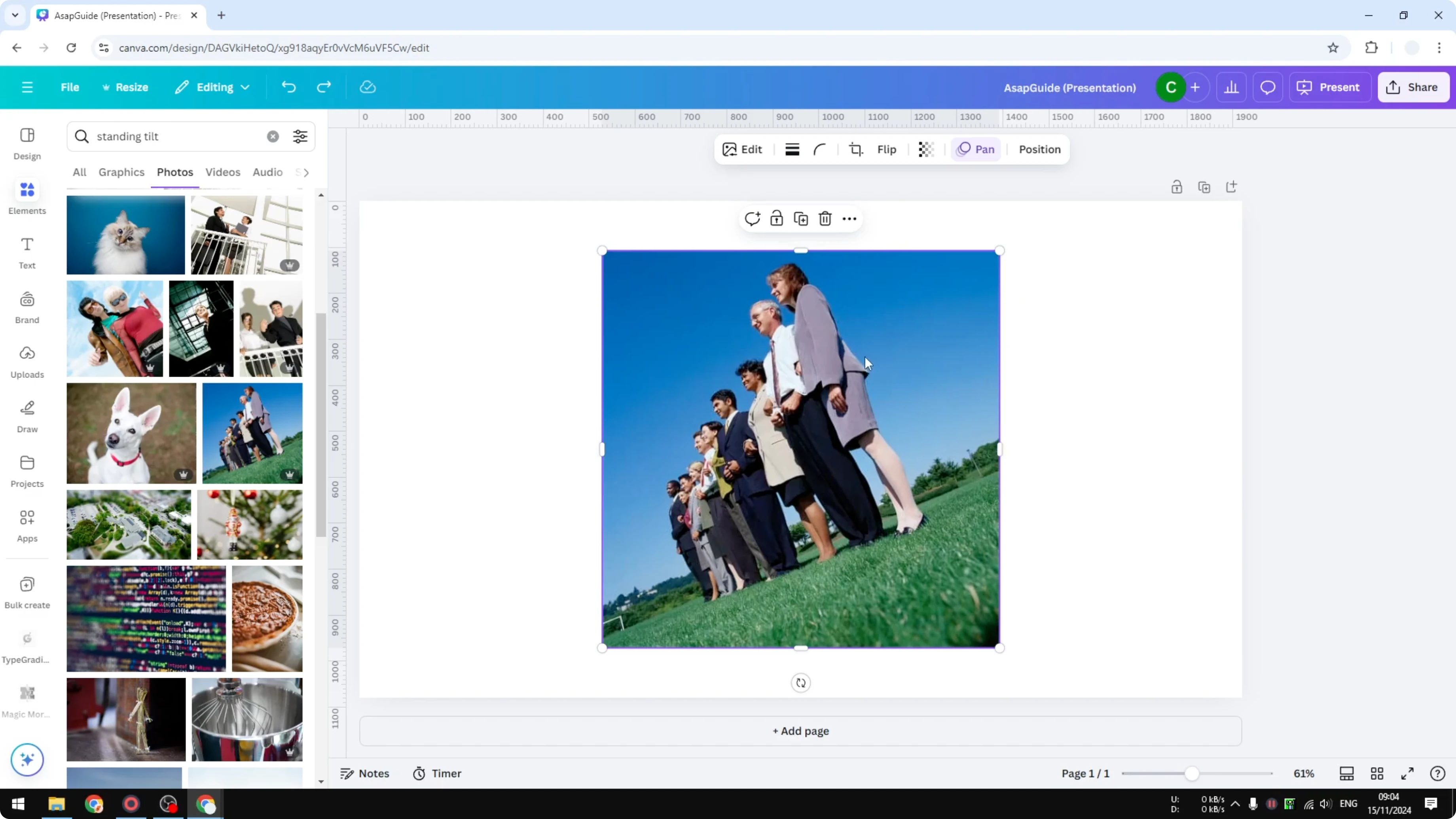 Screenshot from How to Straighten Photo in Canva at 81s