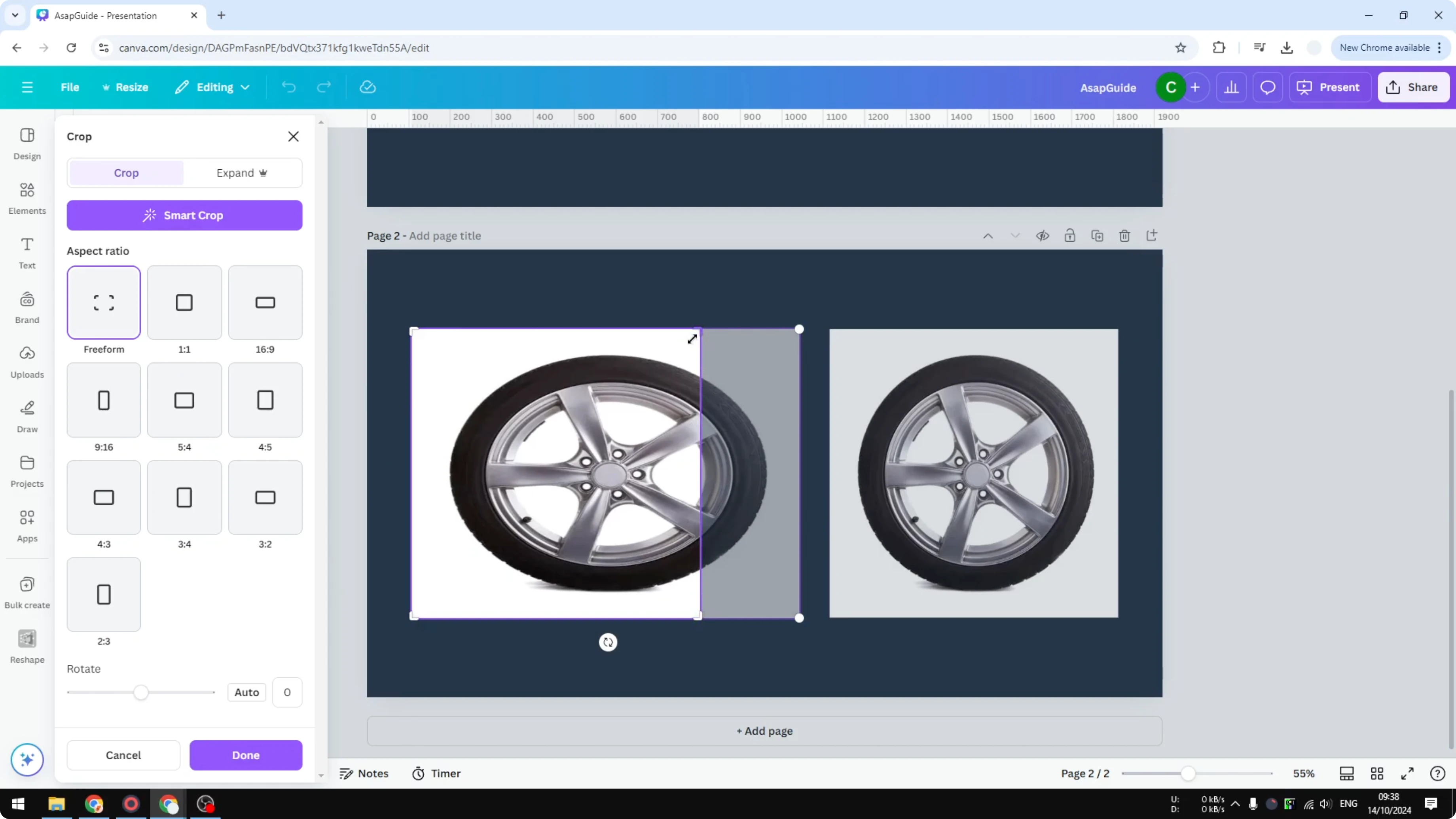Screenshot from How to Stretch or Squeeze Image in Canva at 127s