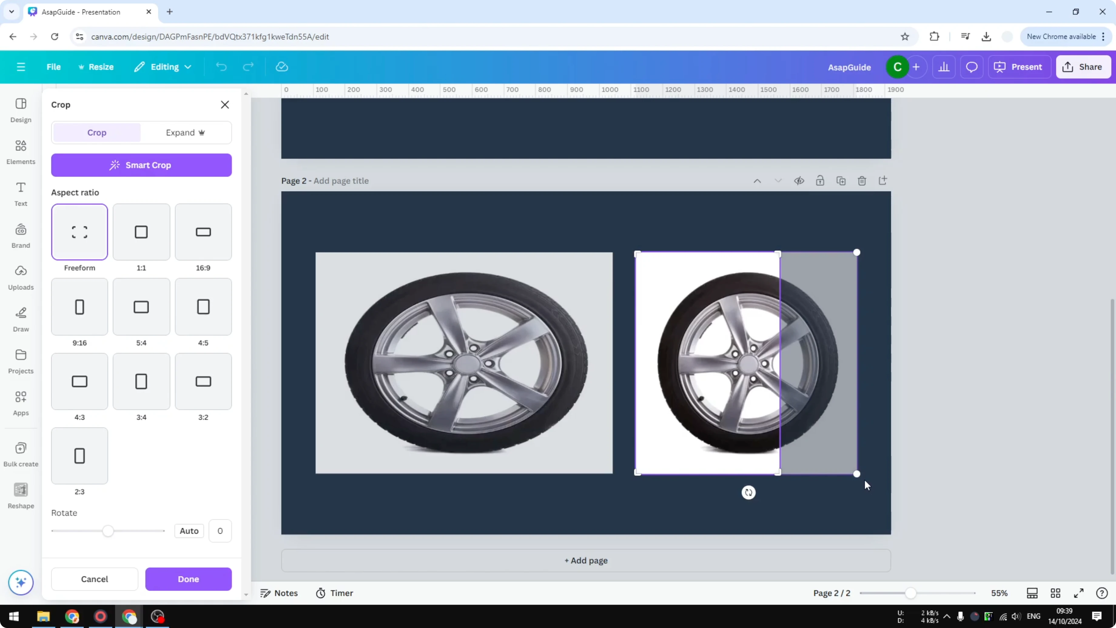 Screenshot from How to Stretch or Squeeze Image in Canva at 185s