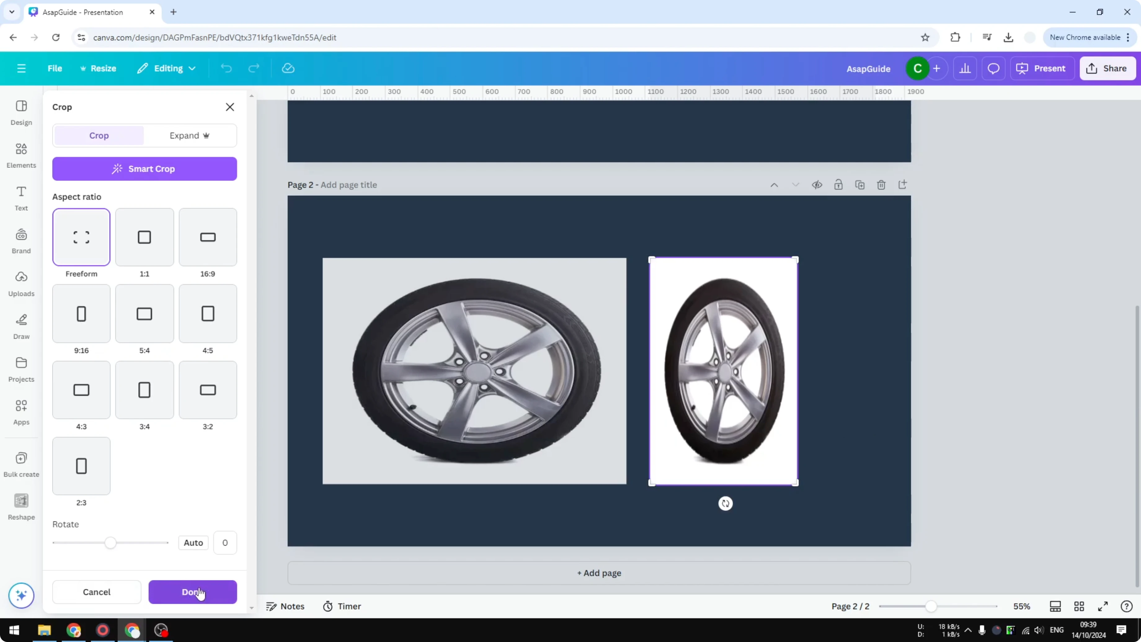 Screenshot from How to Stretch or Squeeze Image in Canva at 192s