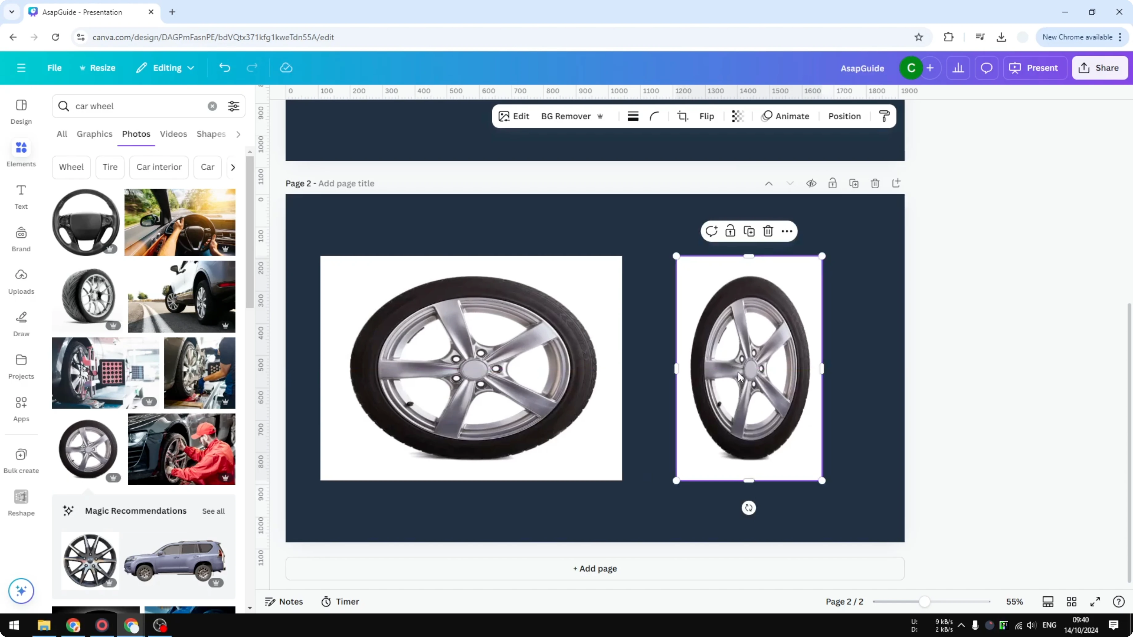Screenshot from How to Stretch or Squeeze Image in Canva at 198s