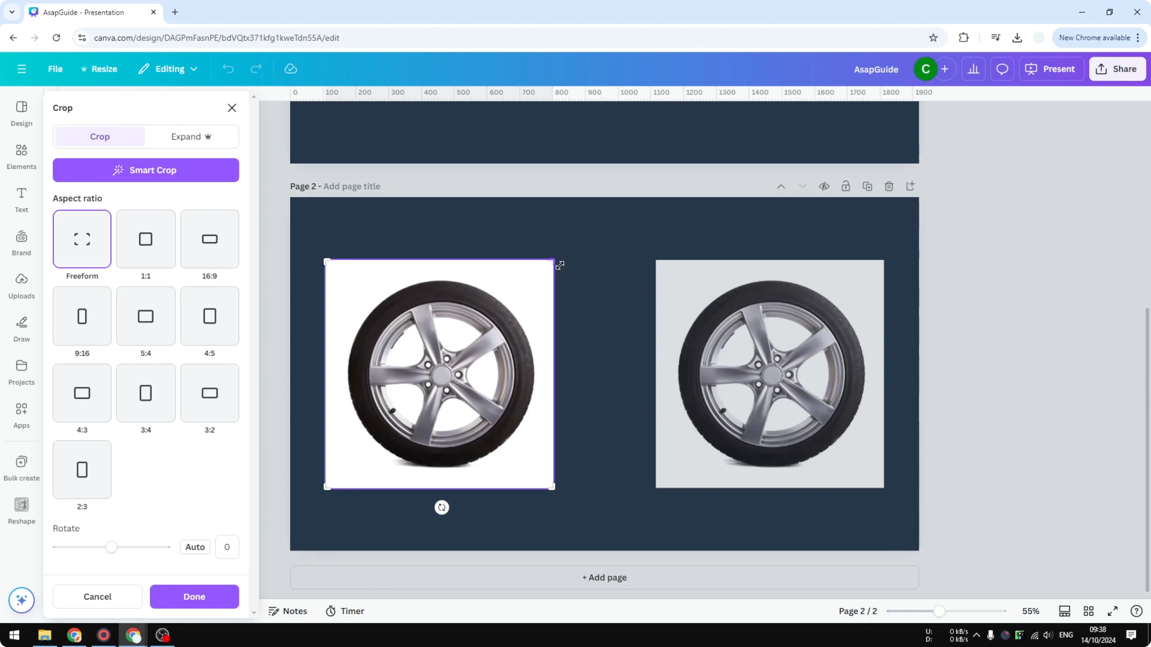 Screenshot from How to Stretch or Squeeze Image in Canva at 96s