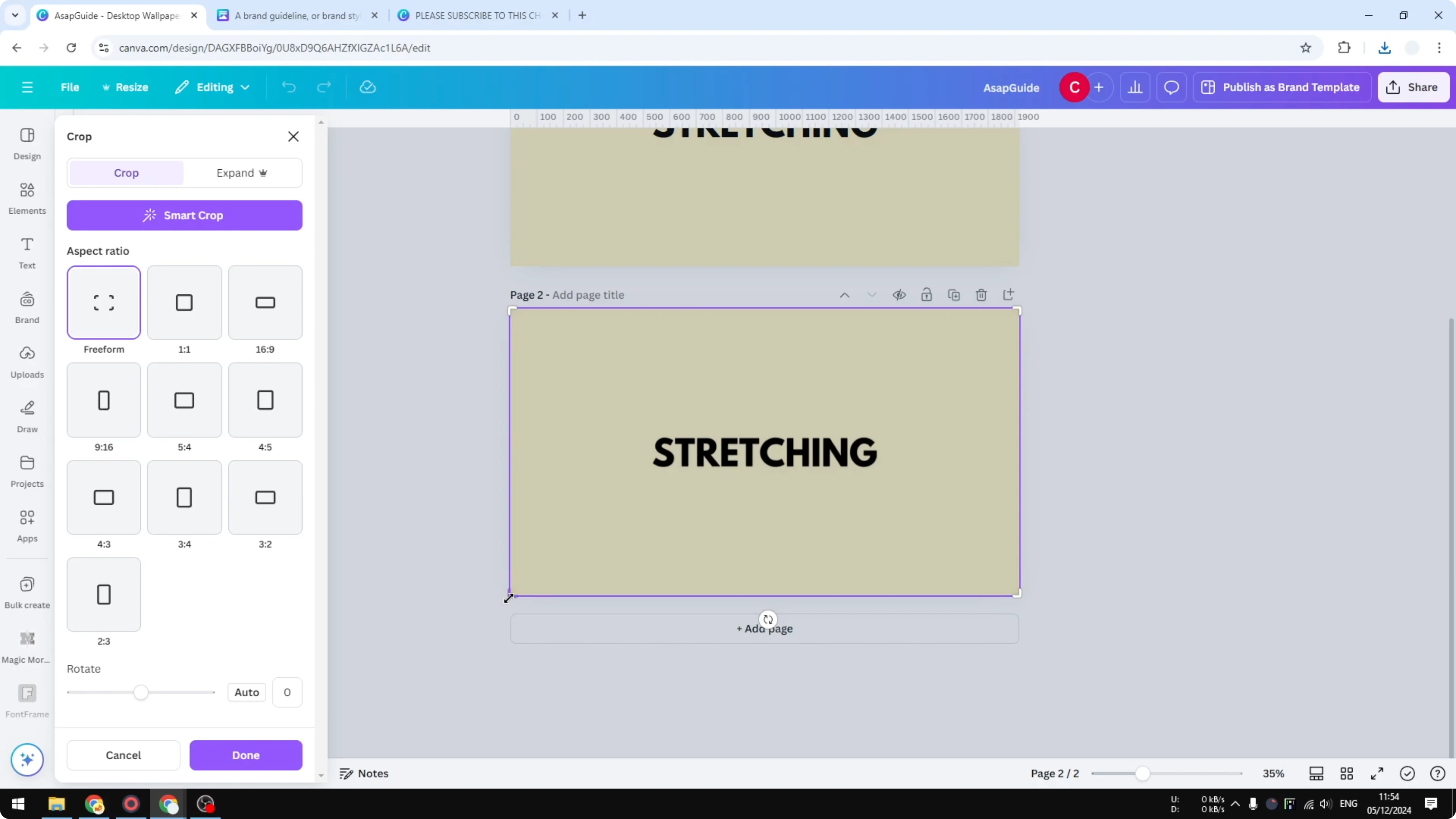 Screenshot from How to Stretch Text in Canva at 137s