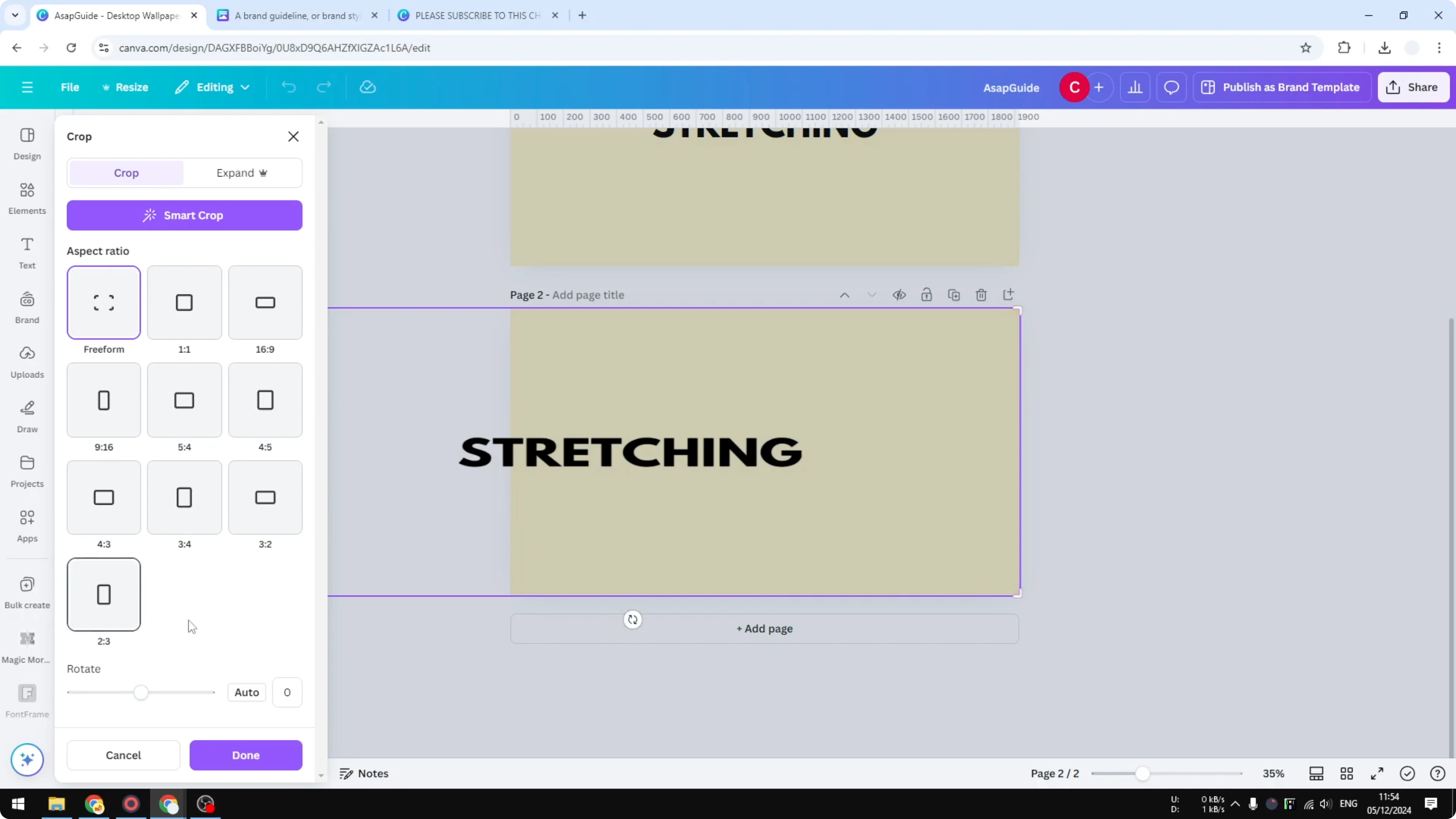 Screenshot from How to Stretch Text in Canva at 155s