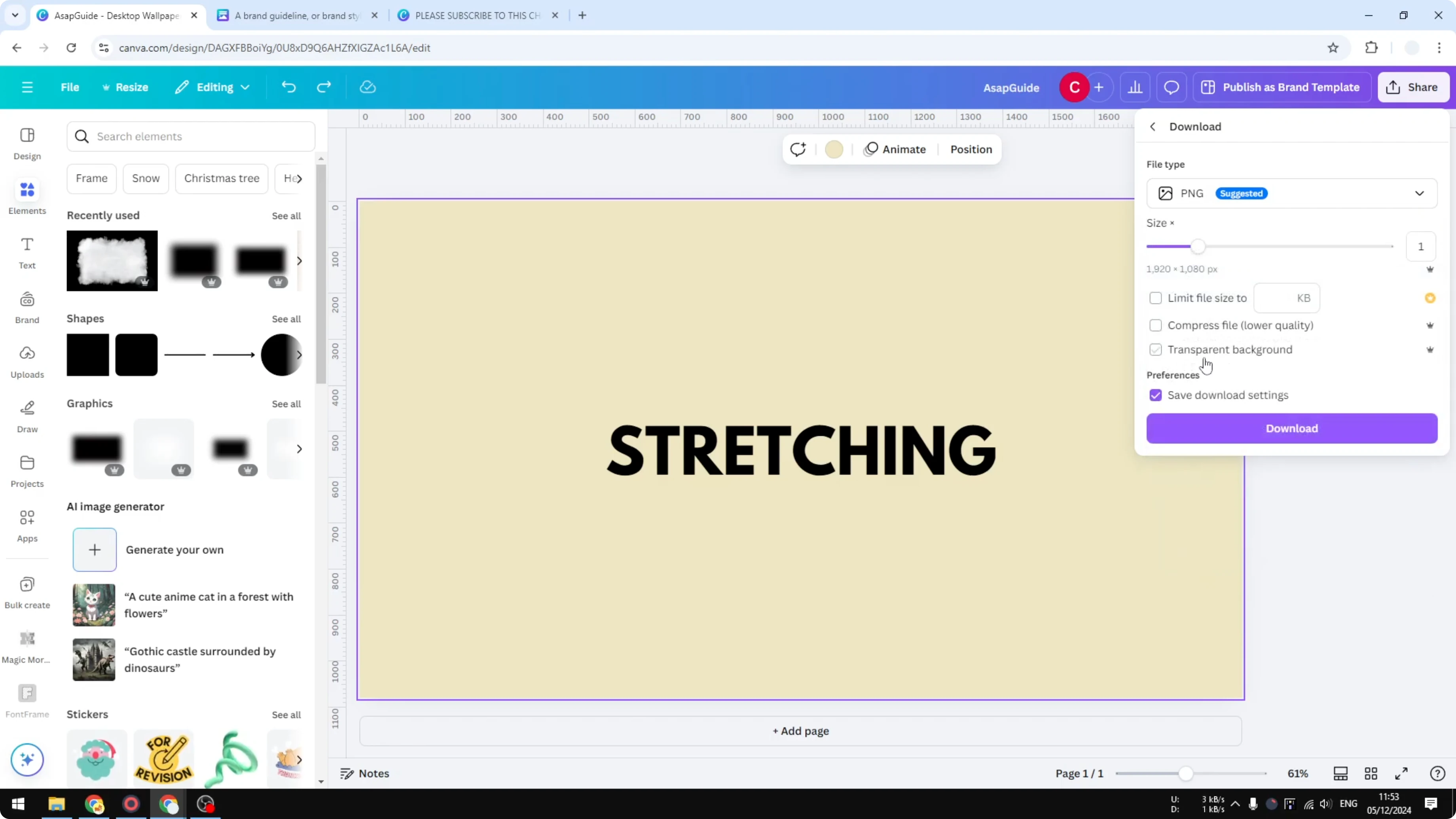 Screenshot from How to Stretch Text in Canva at 80s
