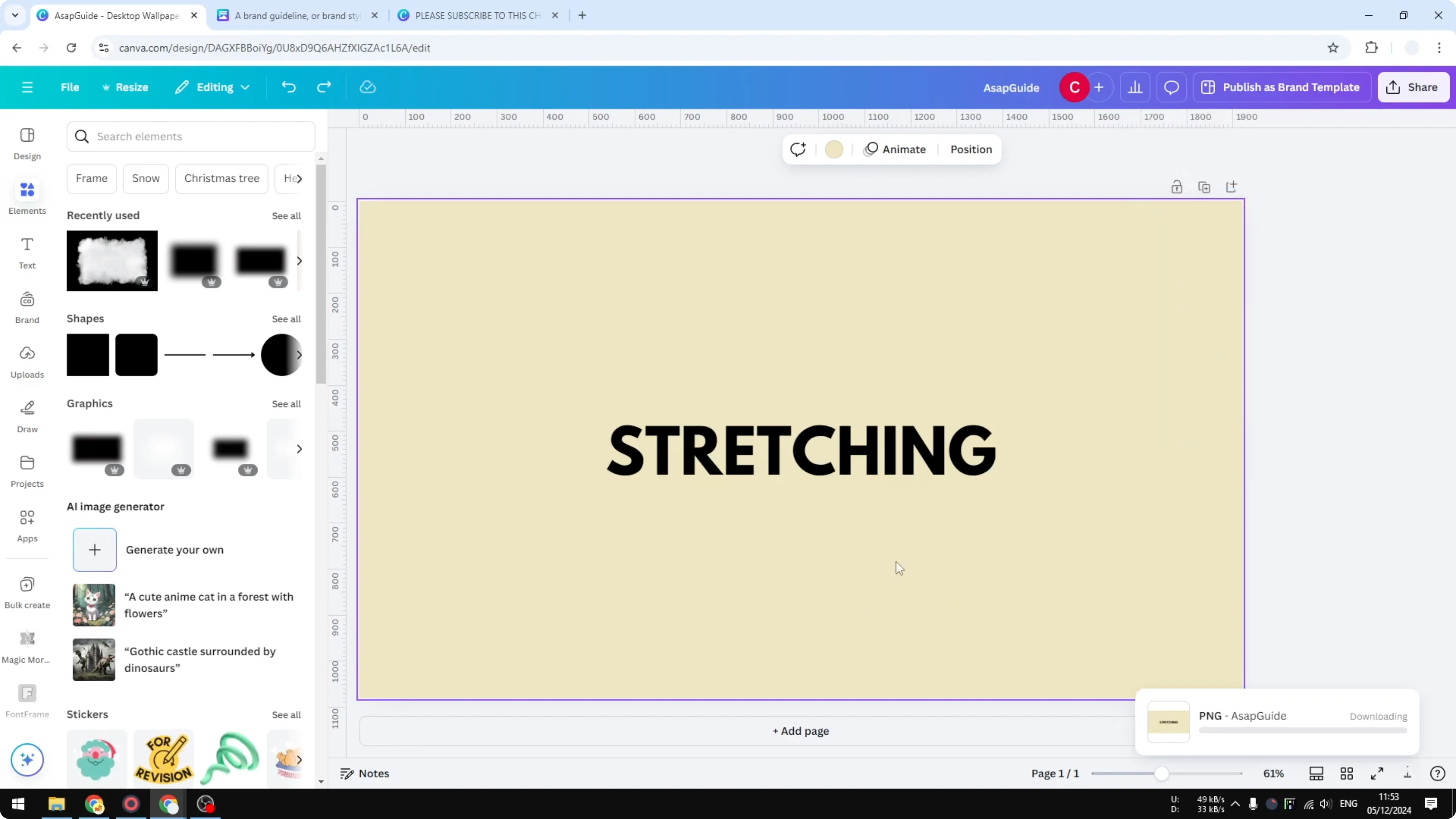Screenshot from How to Stretch Text in Canva at 84s