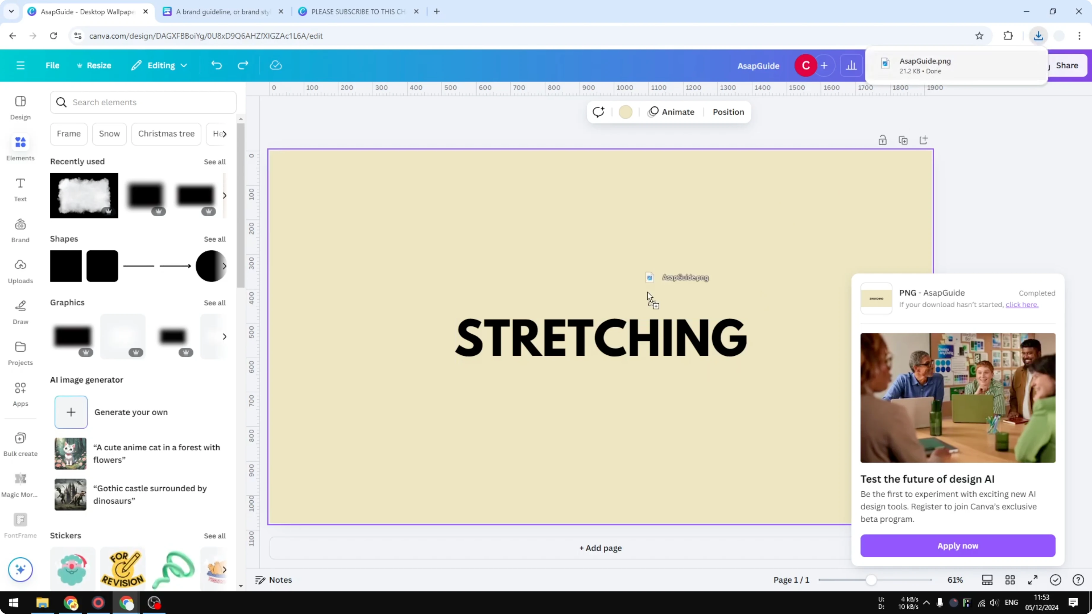 Screenshot from How to Stretch Text in Canva at 89s