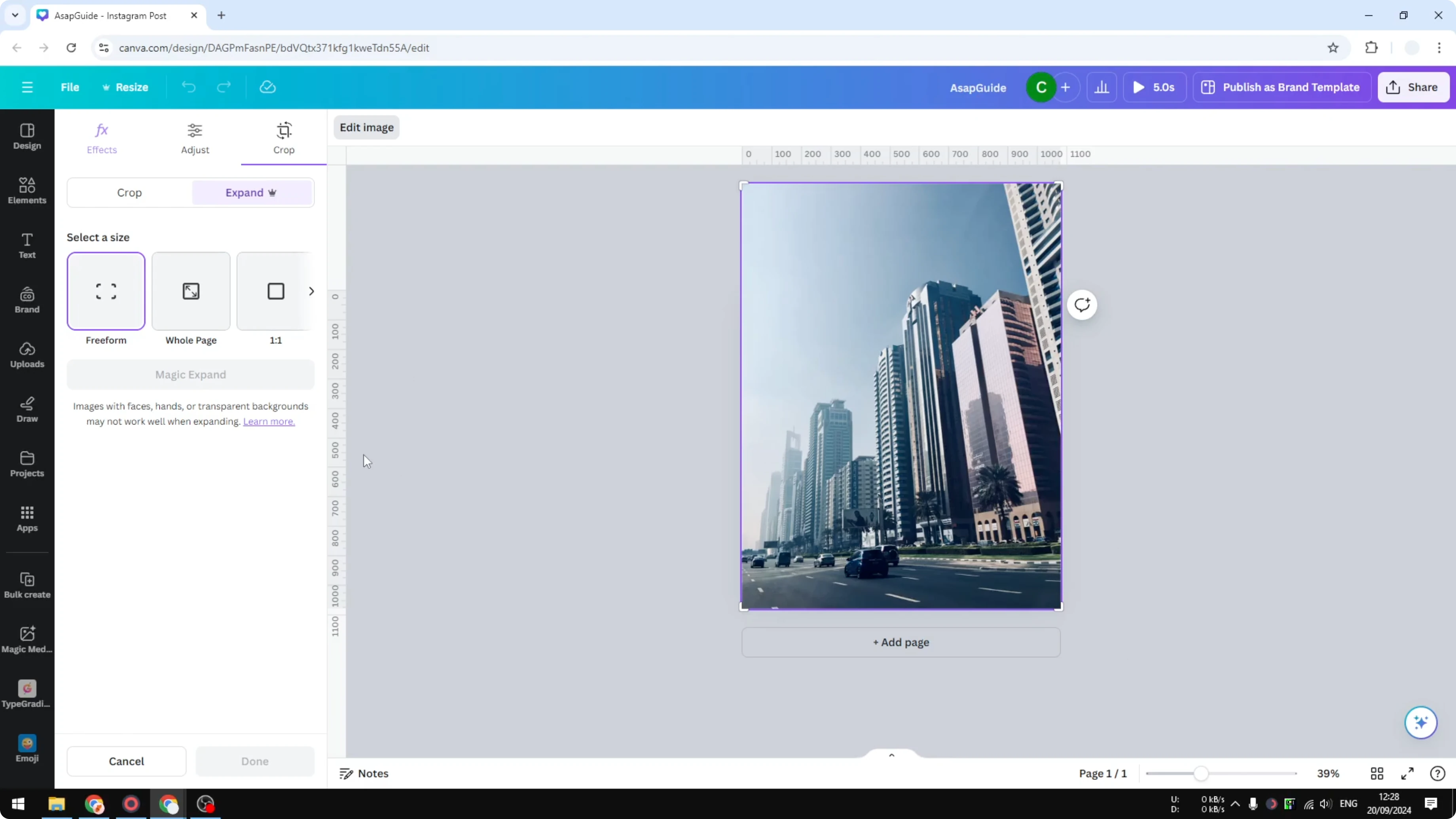 Screenshot from How to Tilt an Image in Canva at 151s