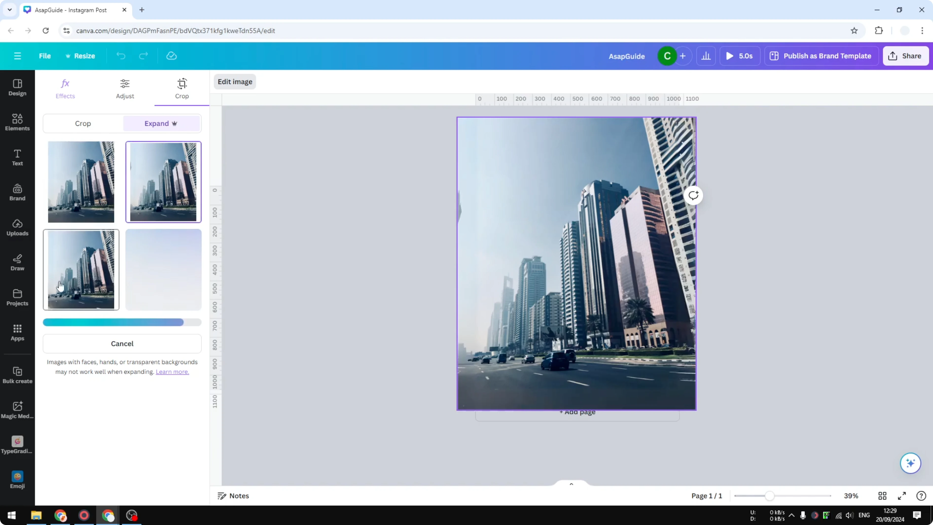 Screenshot from How to Tilt an Image in Canva at 179s