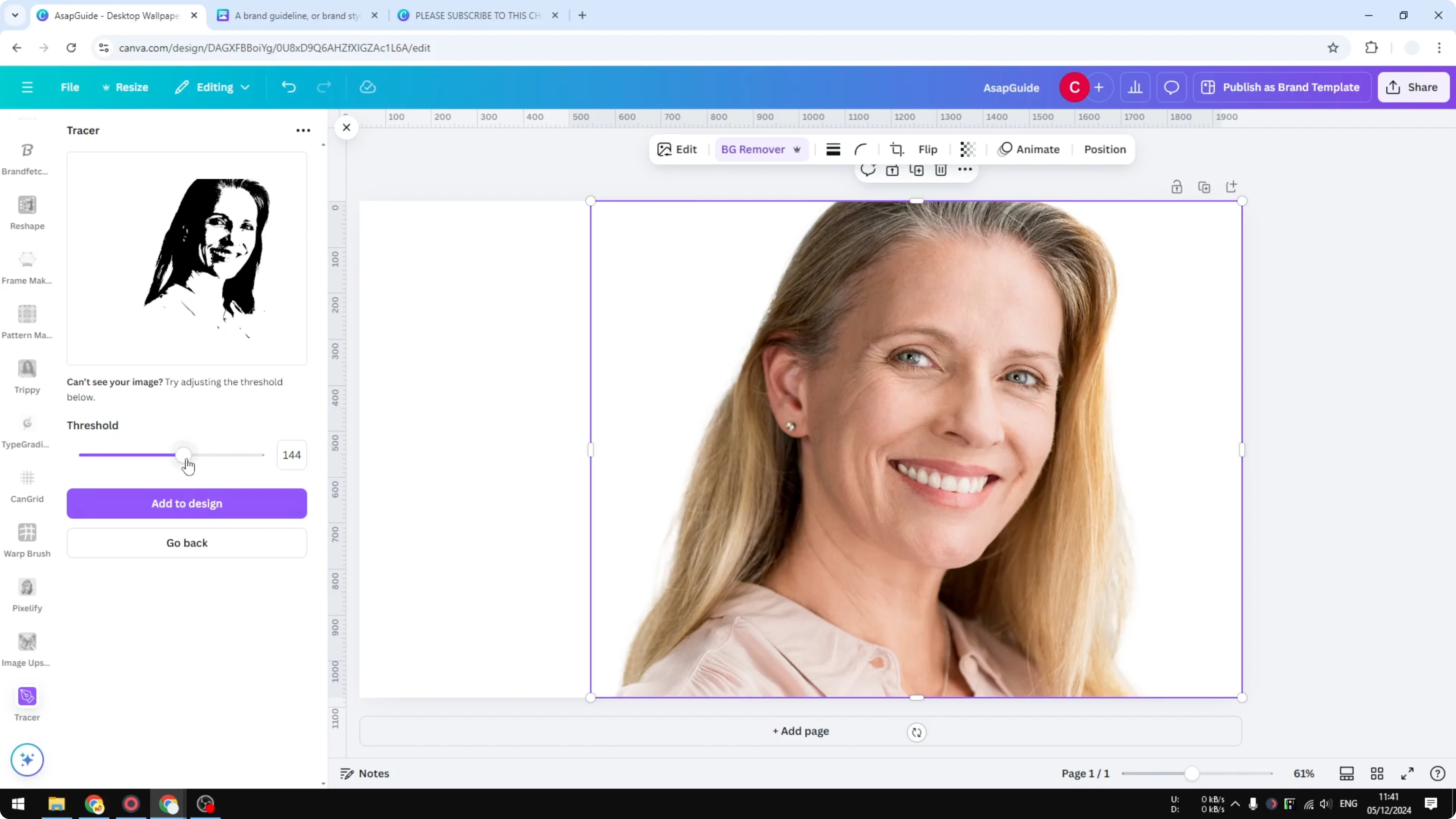 Screenshot from How to Trace an Image in Canva at 114s