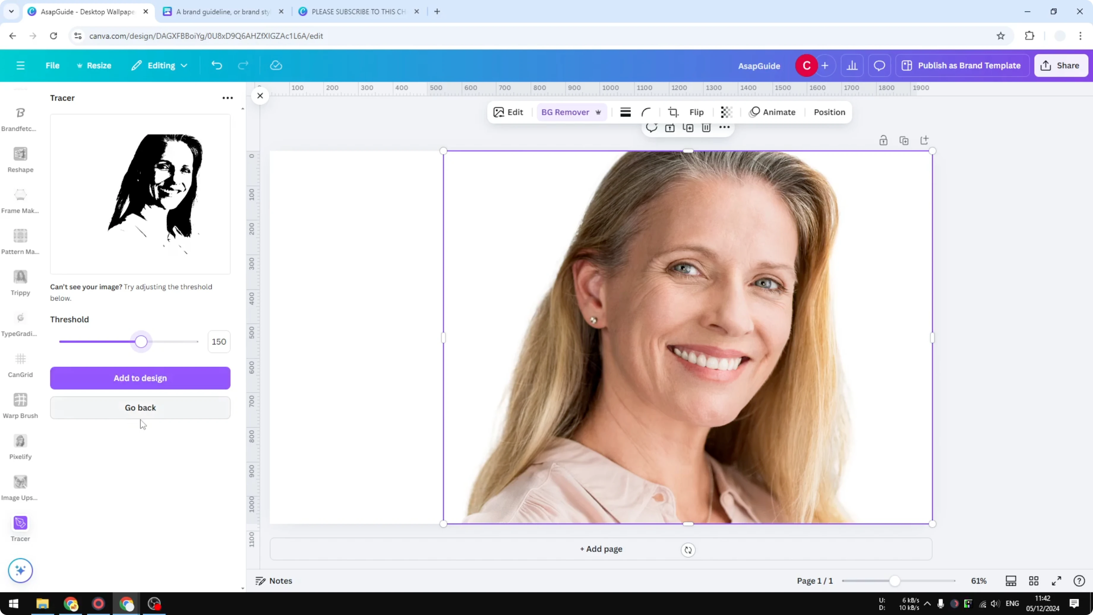 Screenshot from How to Trace an Image in Canva at 177s