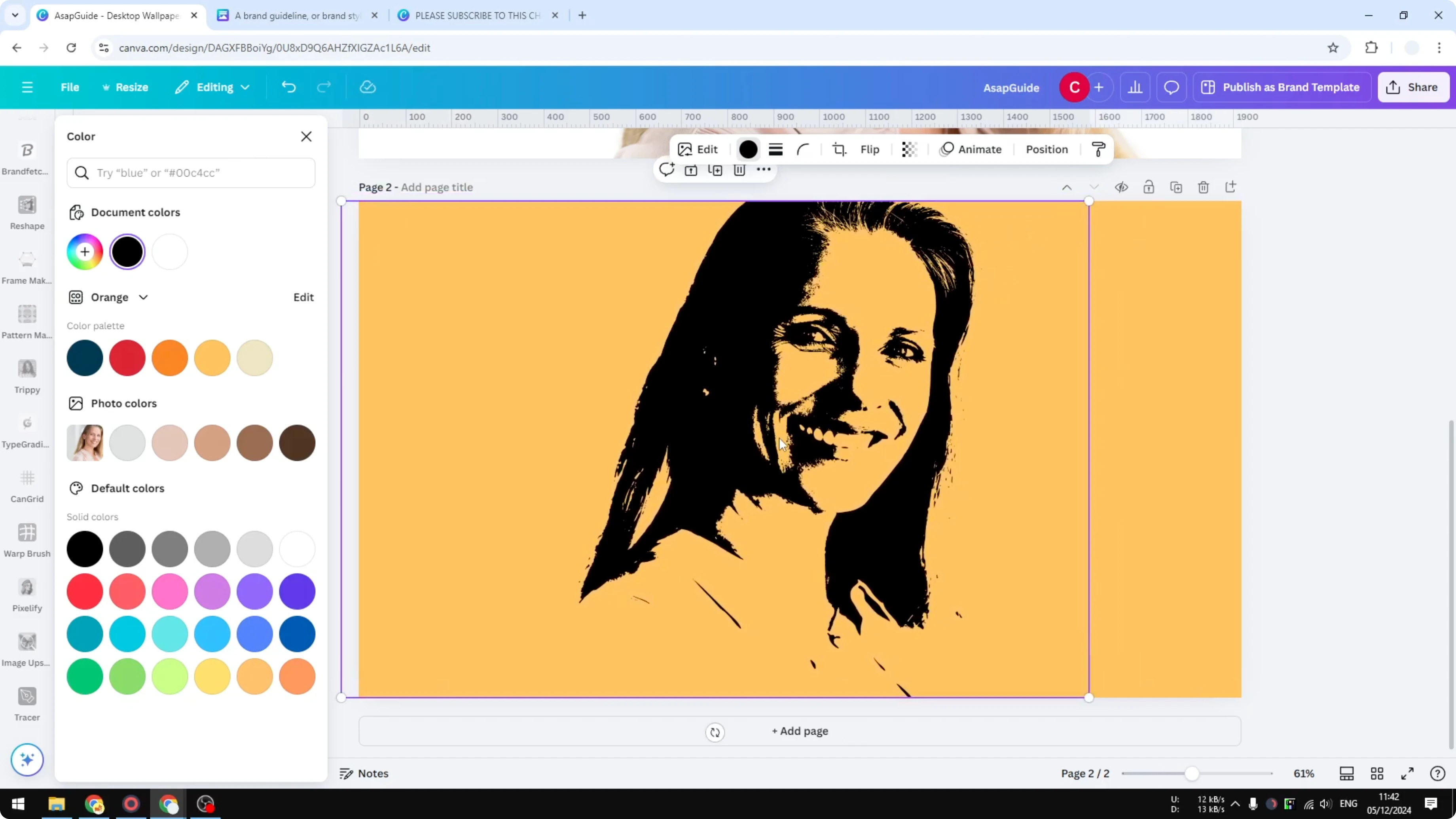 Screenshot from How to Trace an Image in Canva at 219s
