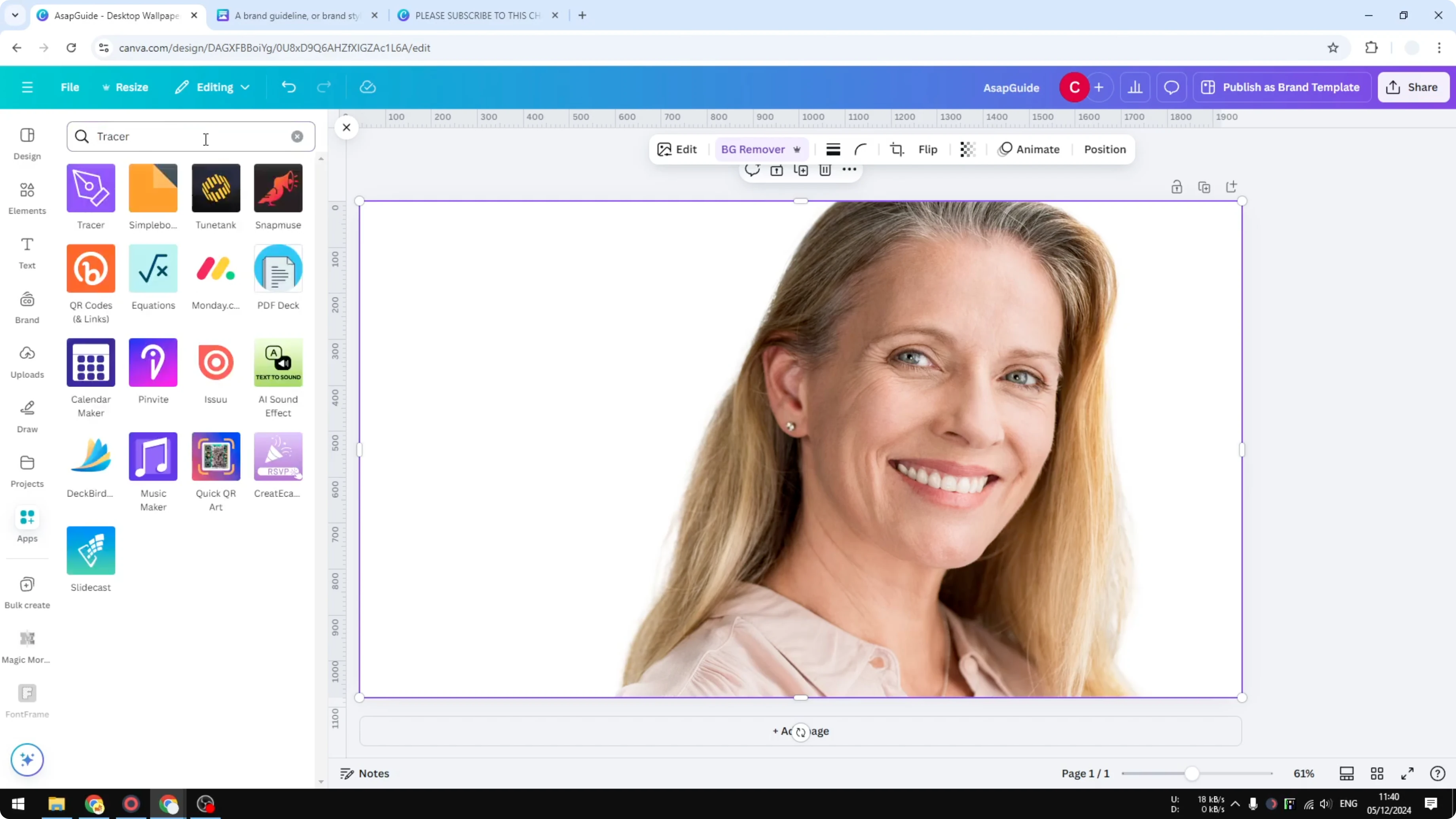 Screenshot from How to Trace an Image in Canva at 77s