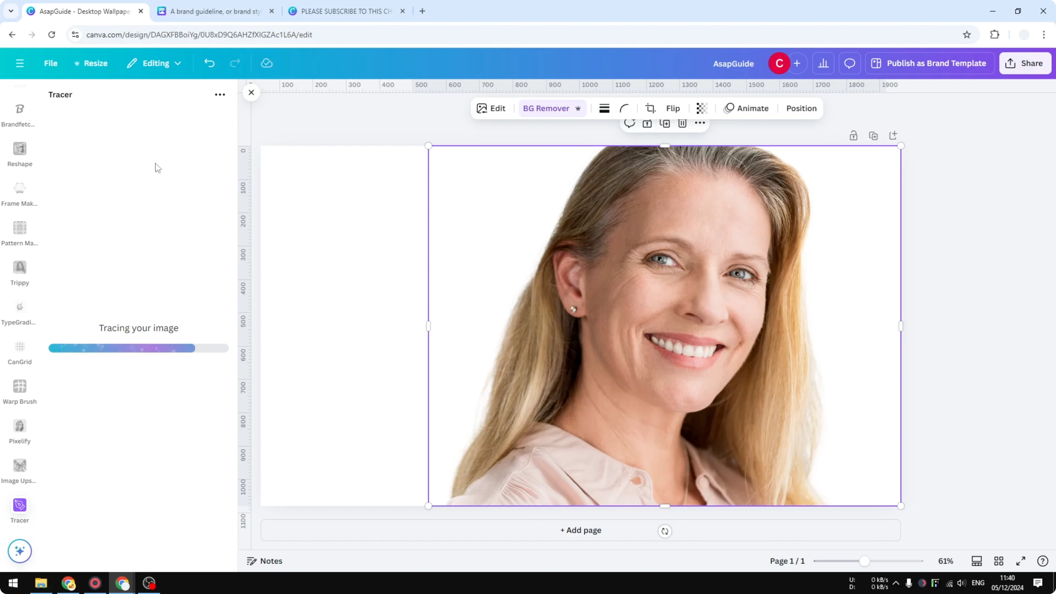Screenshot from How to Trace an Image in Canva at 97s