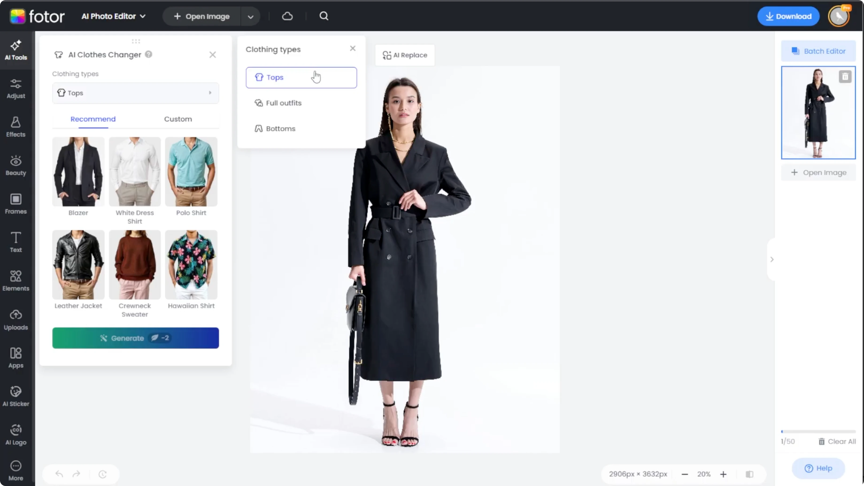 Screenshot from How to Visualize Different Outfits and Fashion Styles with AI? at 43s