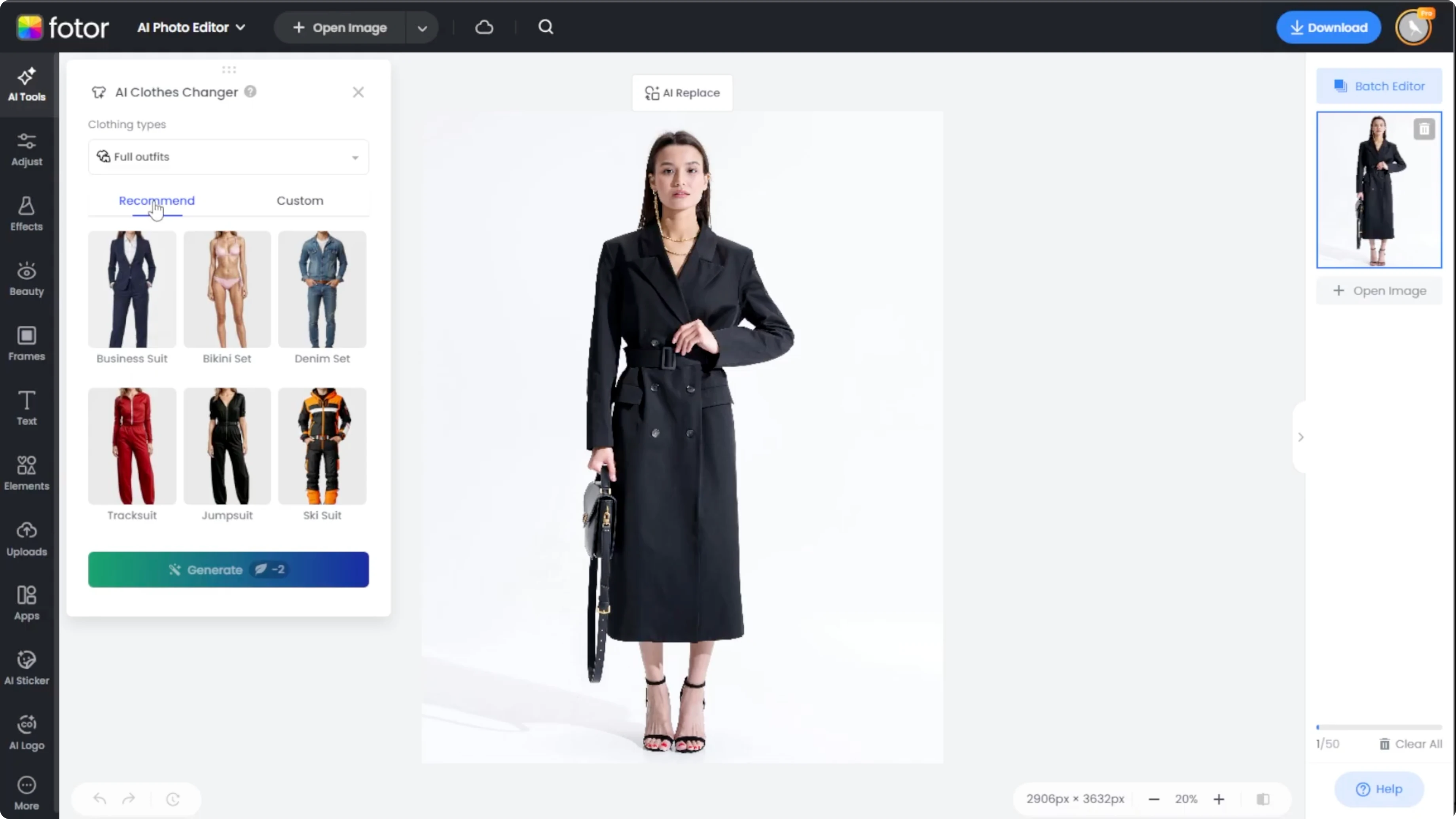 Screenshot from How to Visualize Different Outfits and Fashion Styles with AI? at 57s