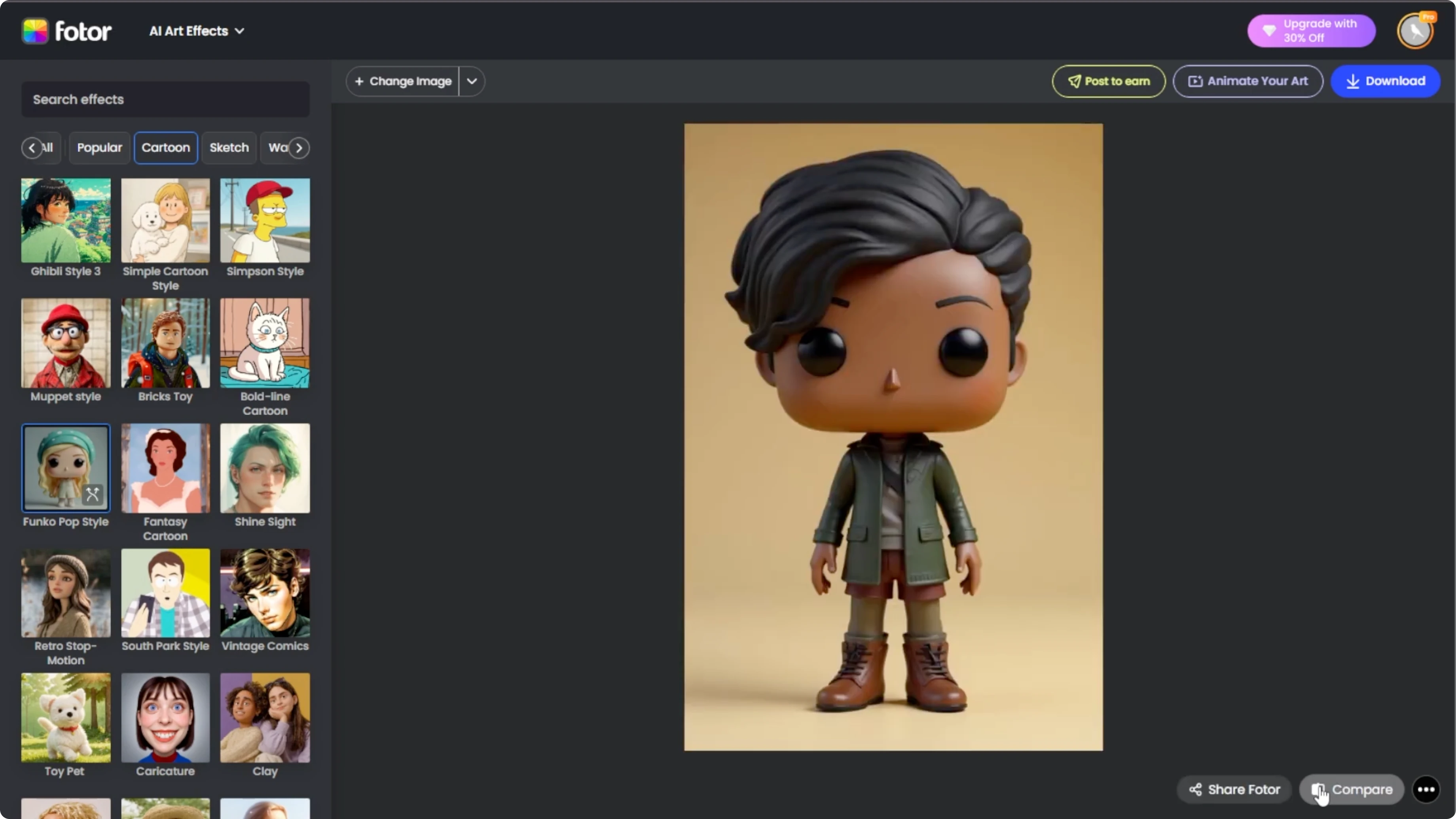 Screenshot from How to Transform Your Photos into Funko Pop Style Characters with AI? at 87s