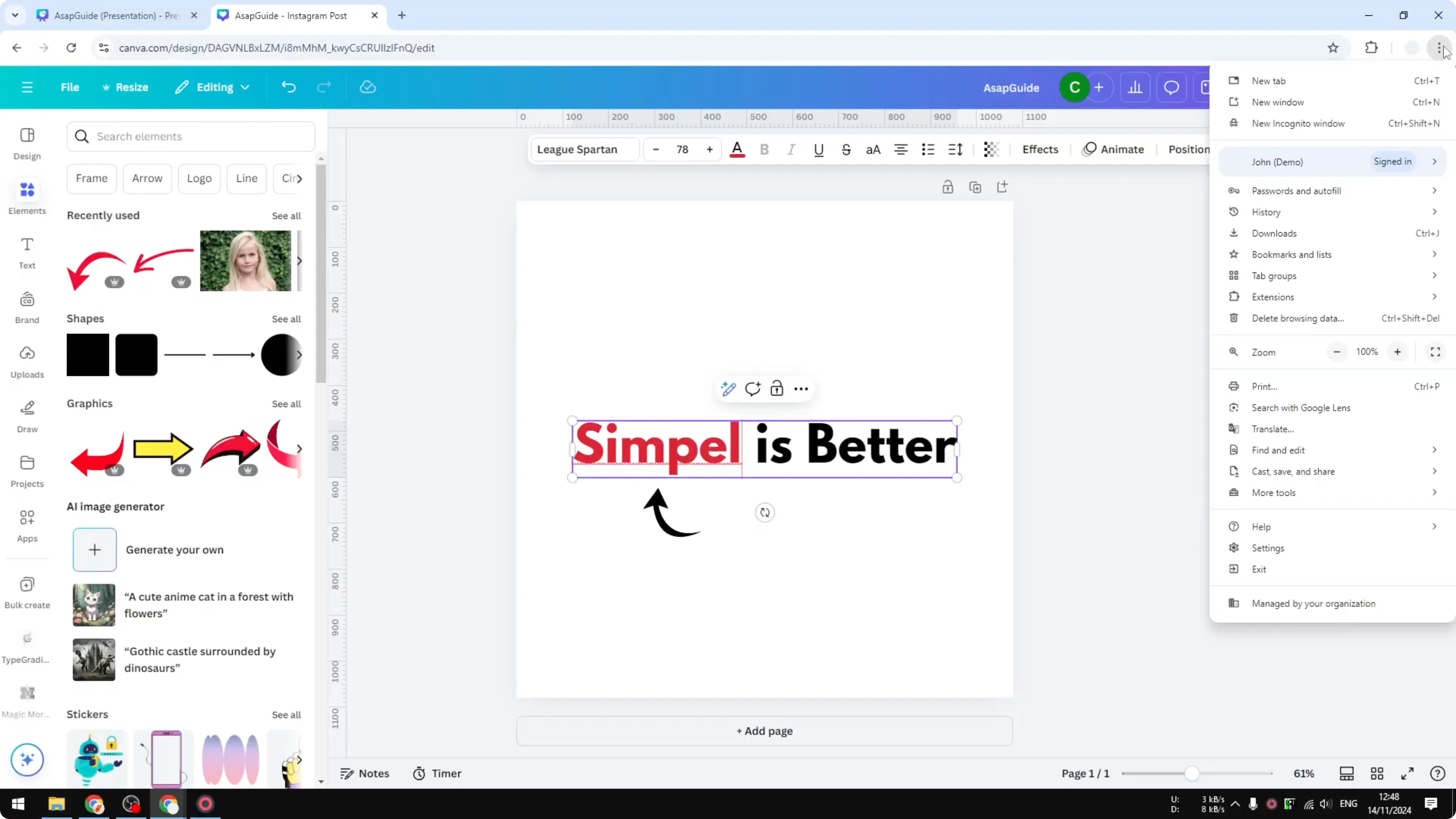 Screenshot from How to Turn Off Spell Check in Canva at 75s