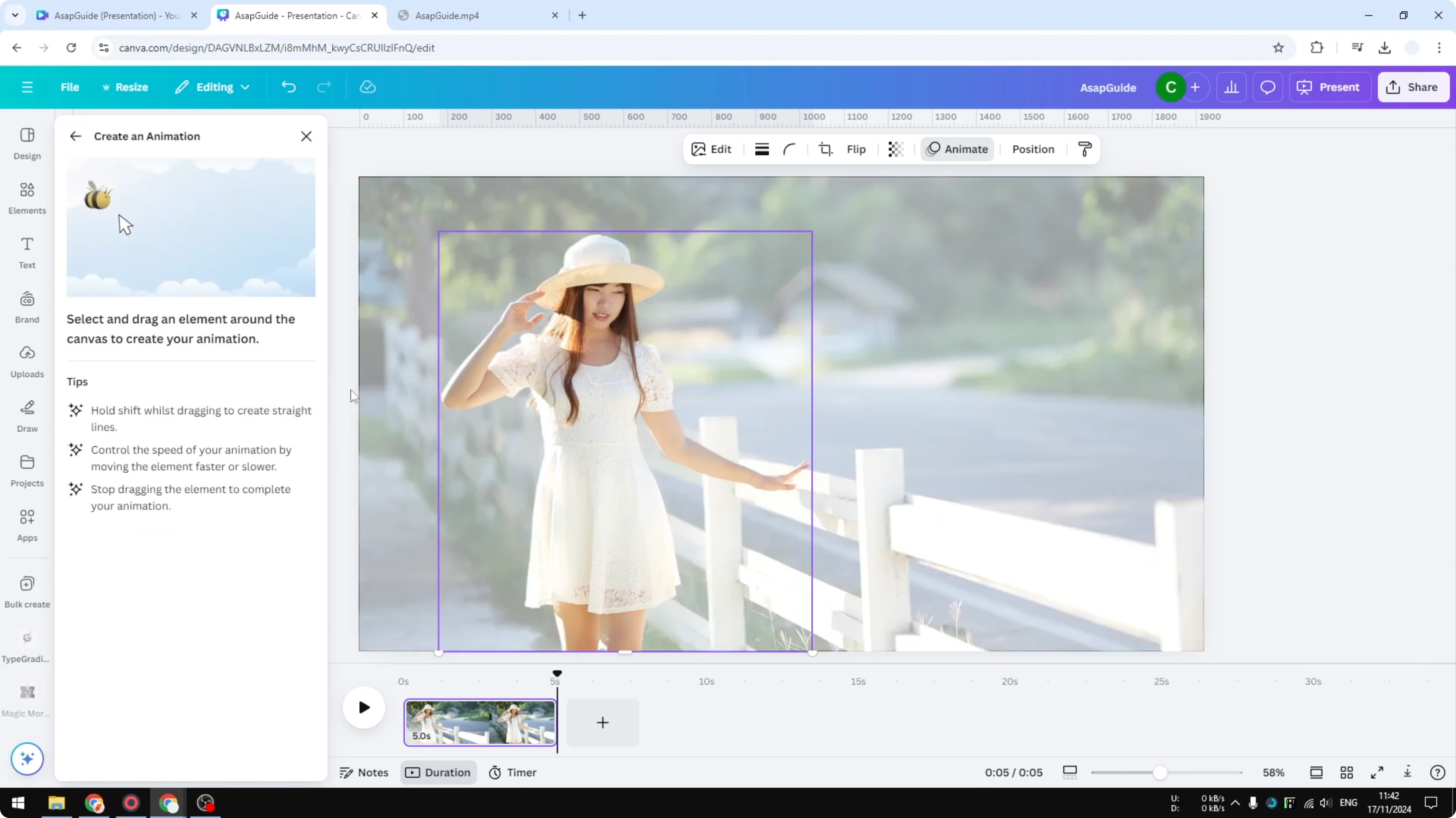 Screenshot from How to Turn Photo to Video in Canva at 242s