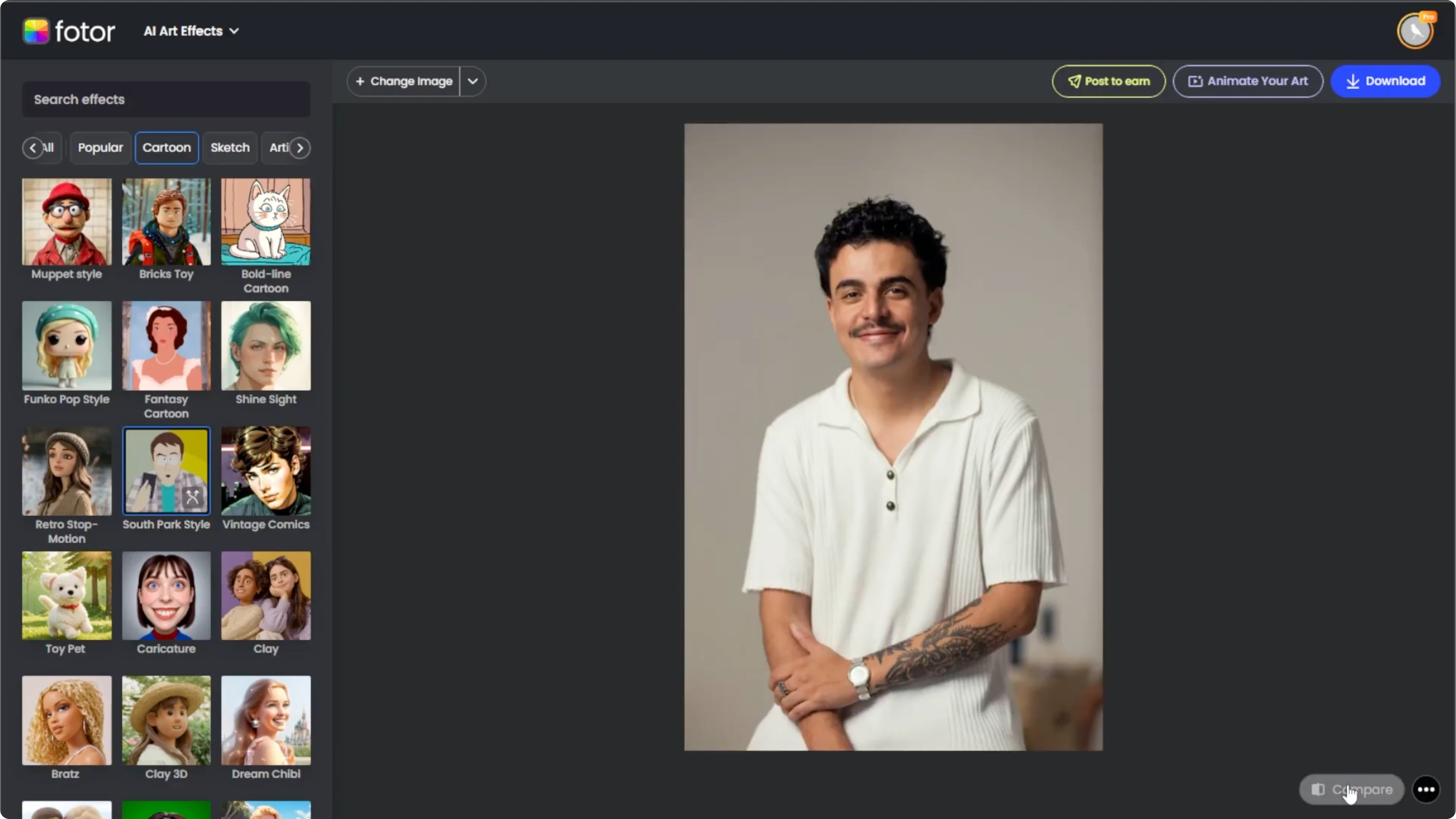 Screenshot from How to Recreate Yourself as a South Park Character with AI? at 85s