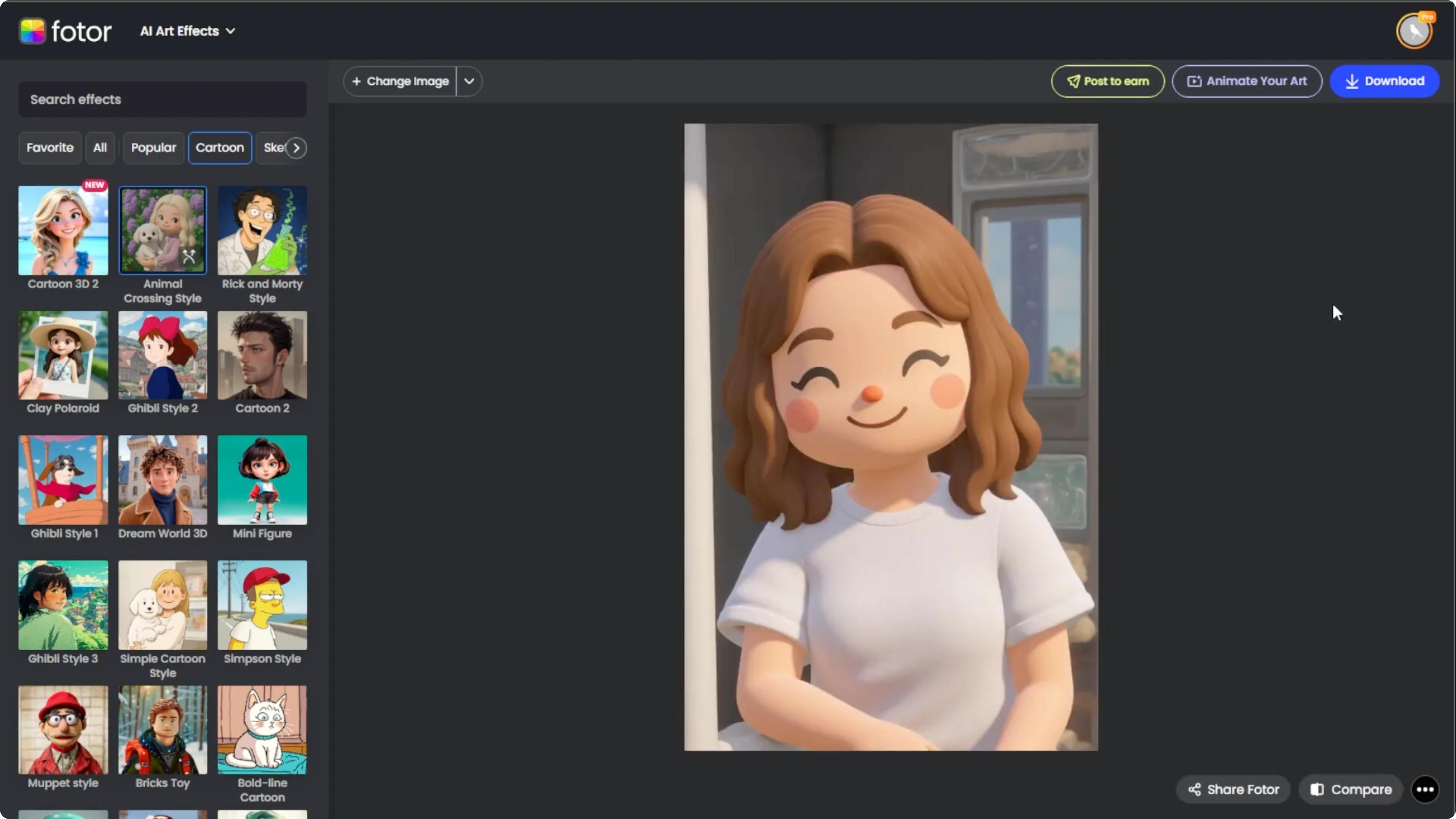Screenshot from How to Visualize Yourself as an Animal Crossing Character with AI? at 103s