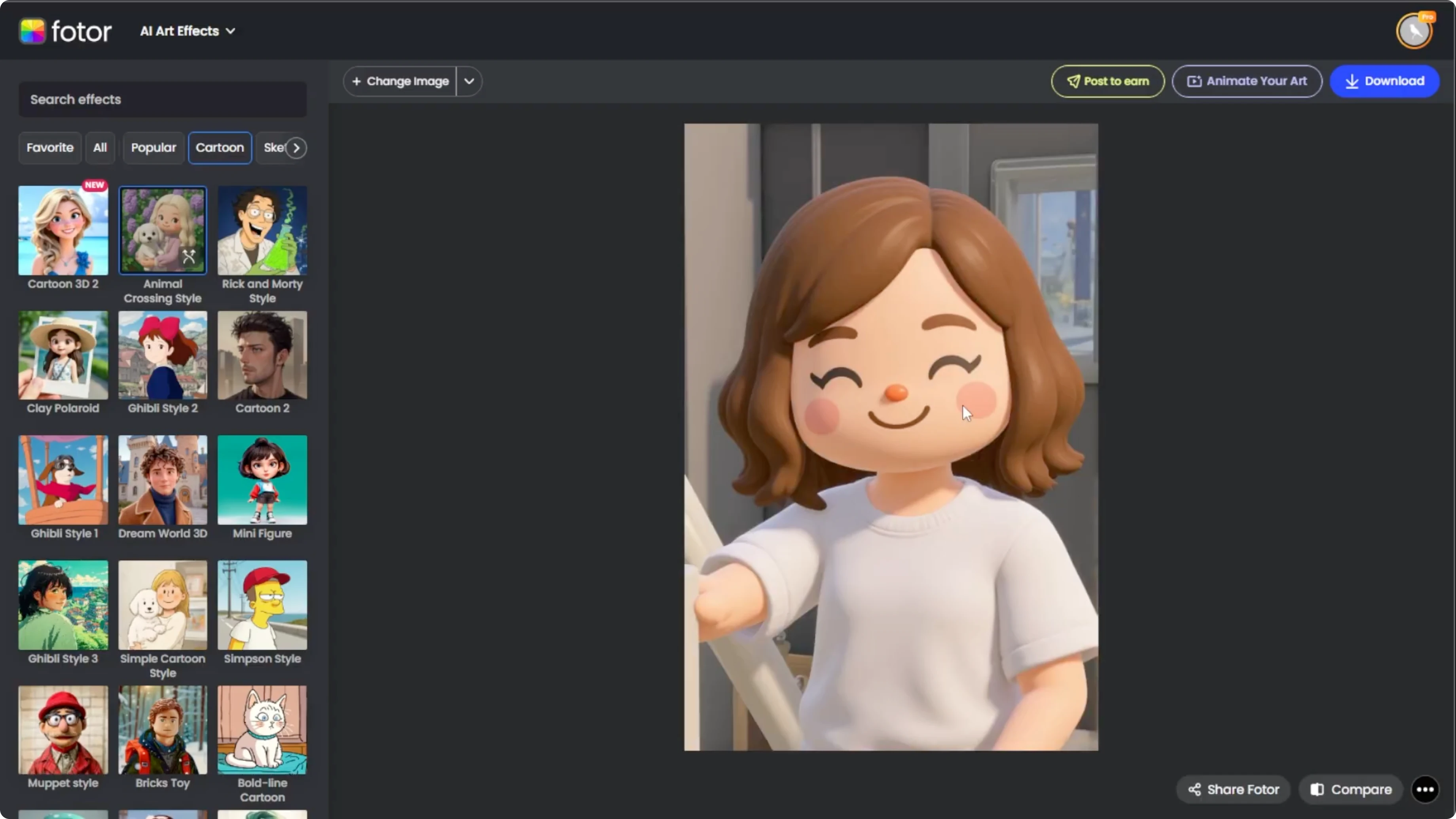 Screenshot from How to Visualize Yourself as an Animal Crossing Character with AI? at 74s